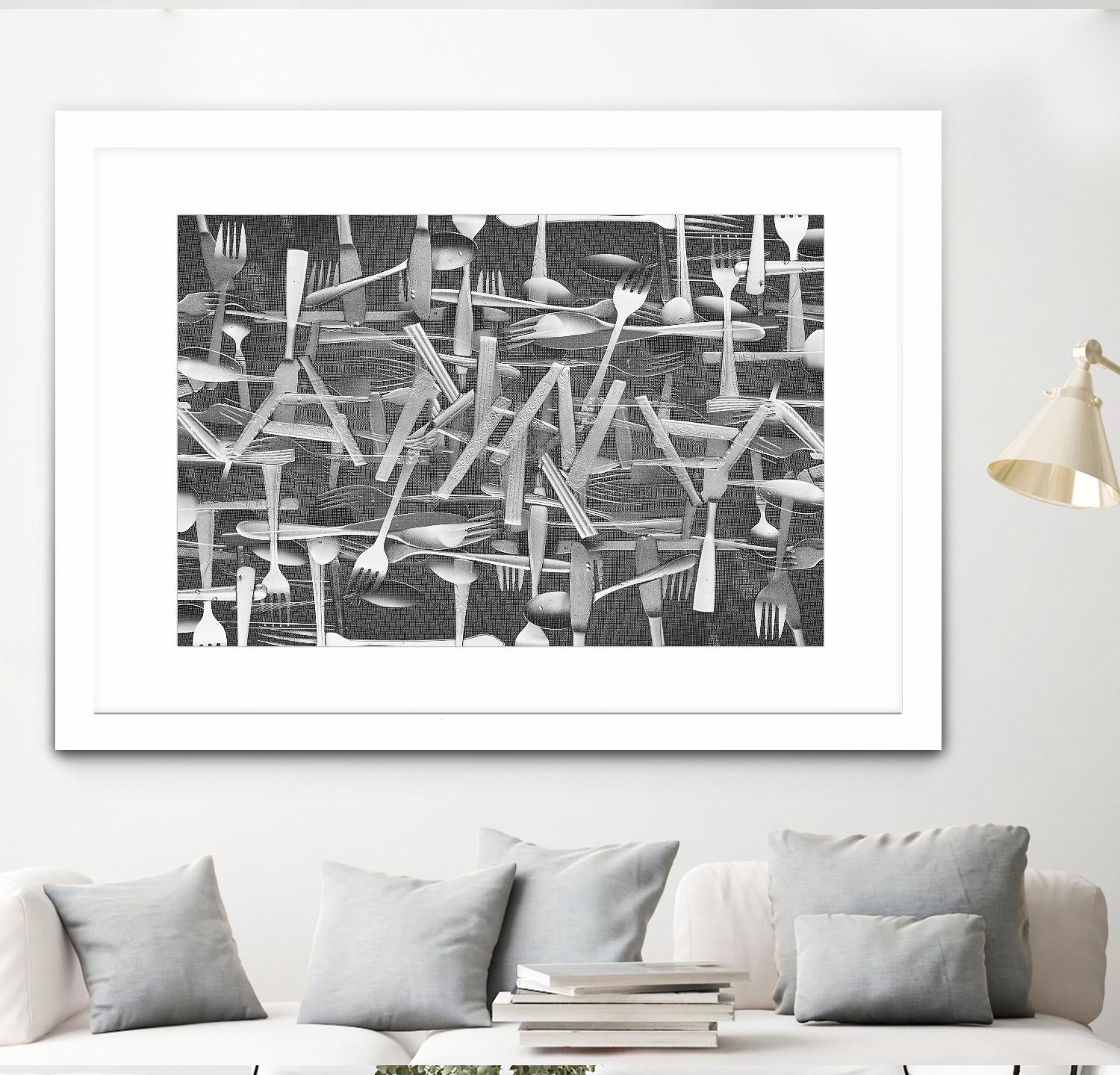 DINNER I by Norm Stelfox on GIANT ART - grey kitchen