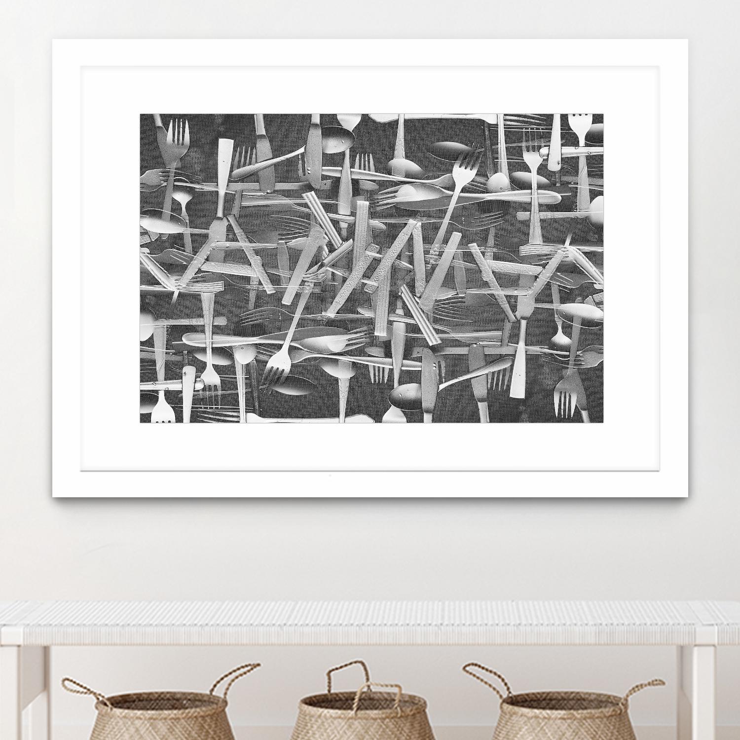 DINNER I by Norm Stelfox on GIANT ART - grey kitchen