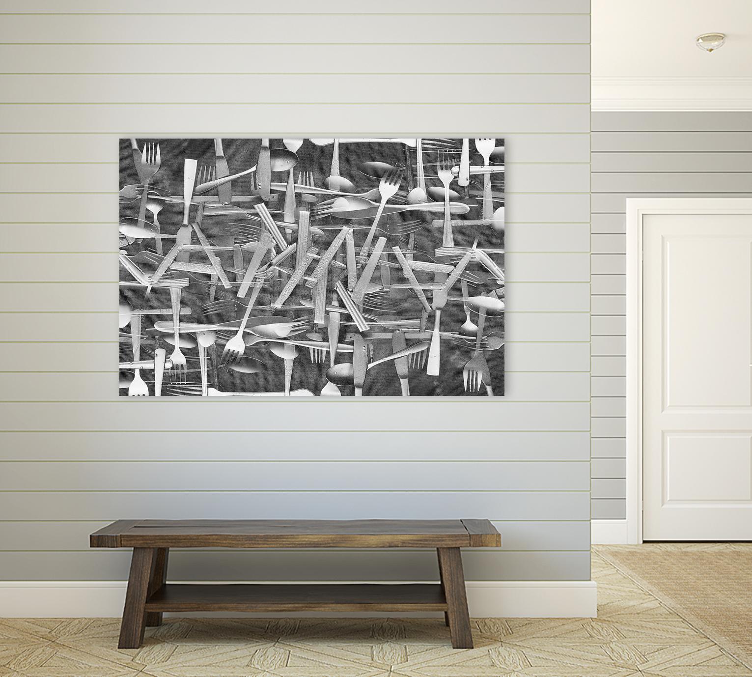 DINNER I by Norm Stelfox on GIANT ART - grey kitchen