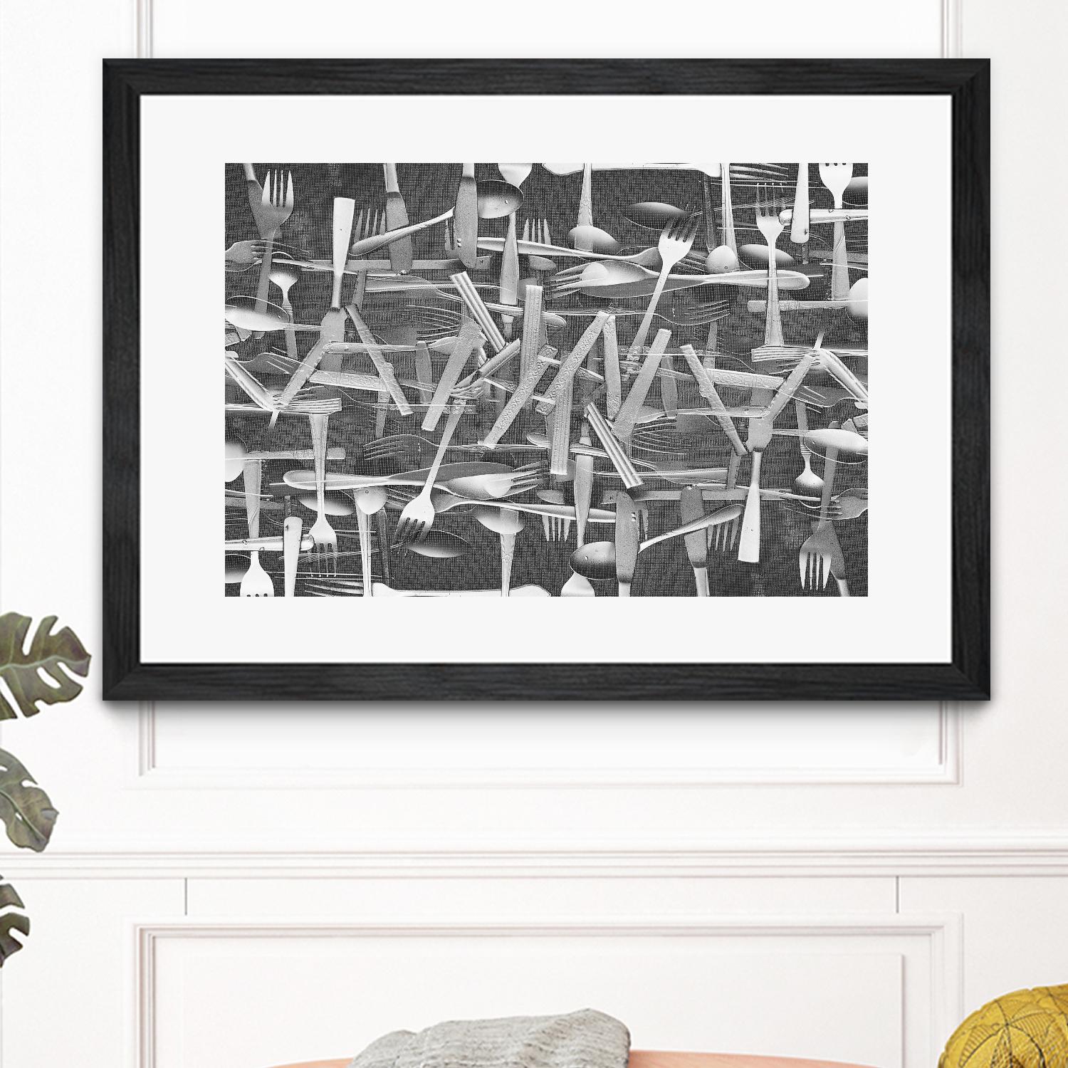 DINNER I by Norm Stelfox on GIANT ART - grey kitchen