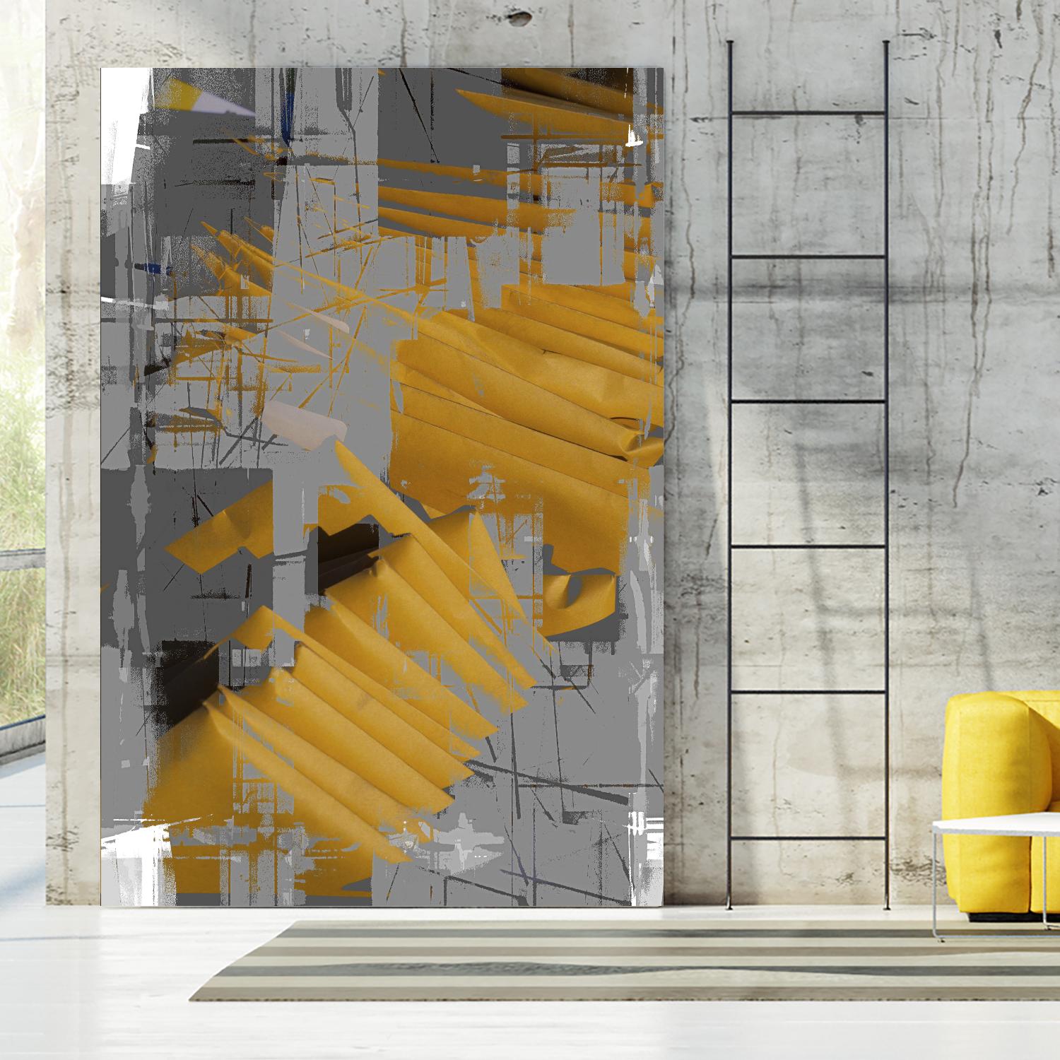 DINNER II by Norm Stelfox on GIANT ART - yellow abstract