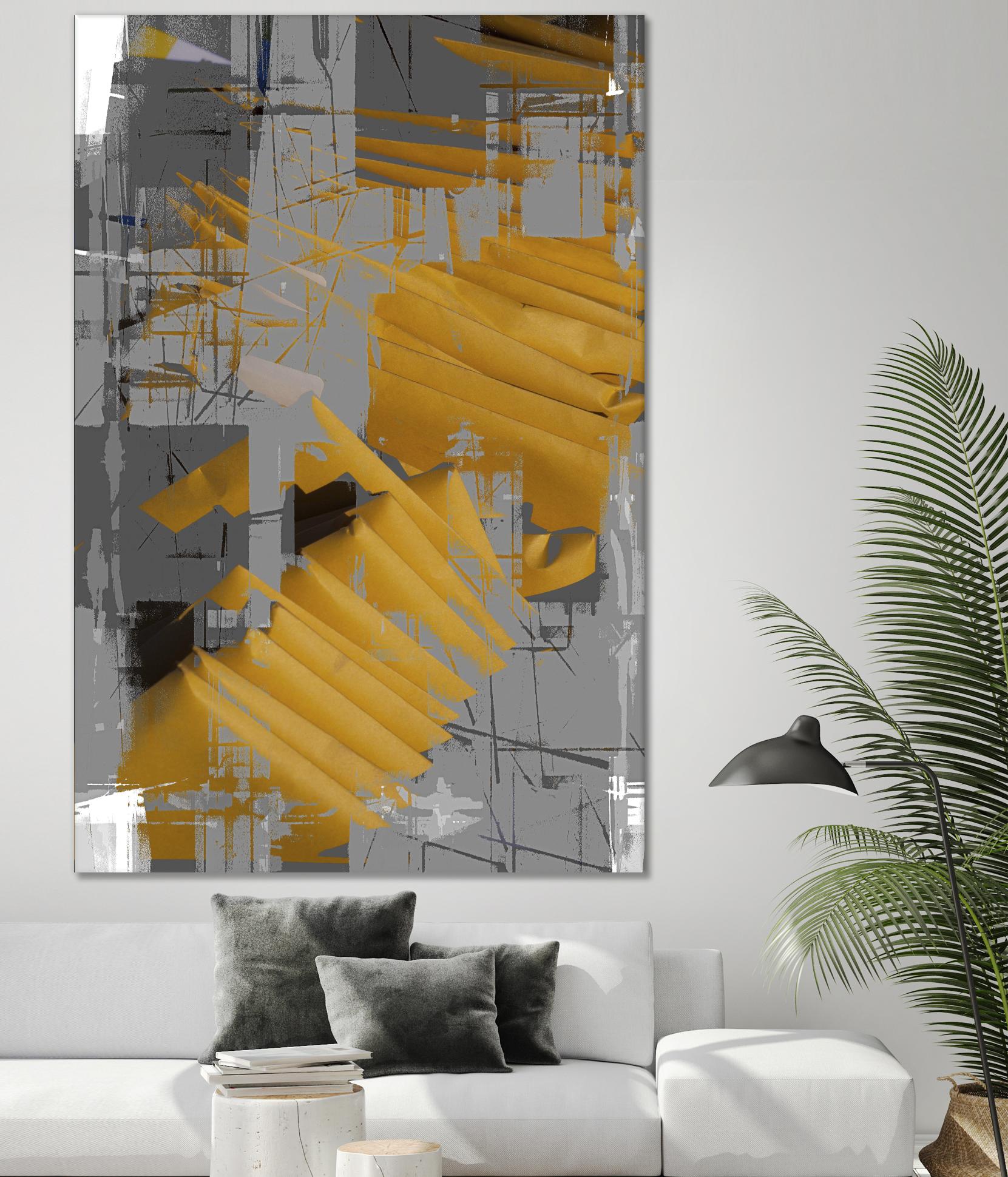 DINNER II by Norm Stelfox on GIANT ART - yellow abstract