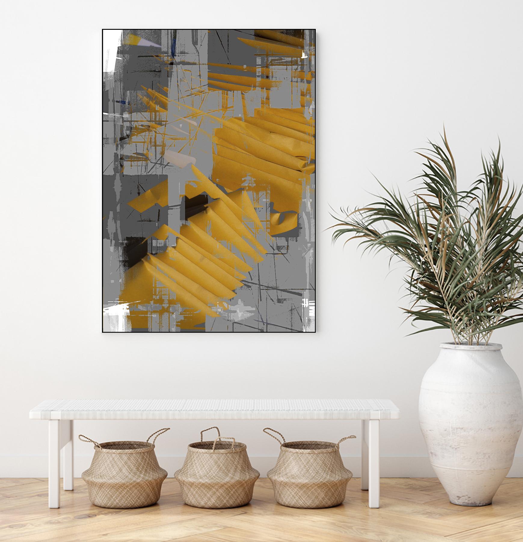 DINNER II by Norm Stelfox on GIANT ART - yellow abstract