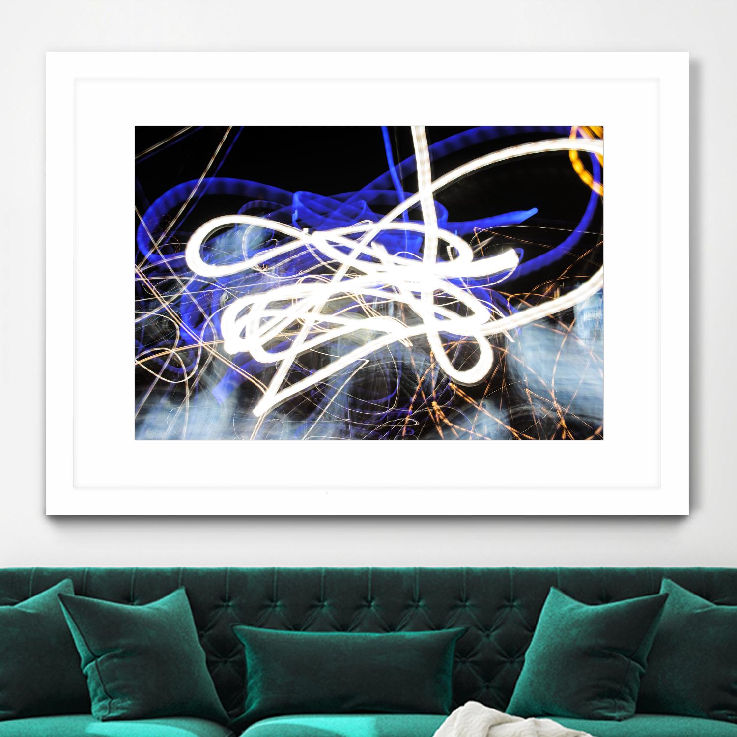 A Light Trails IV by Norm Stelfox on GIANT ART - black abstract