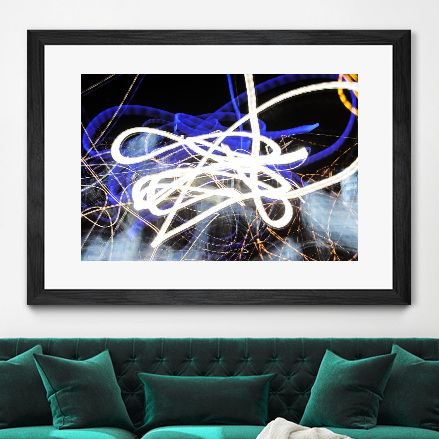 A Light Trails IV by Norm Stelfox on GIANT ART - black abstract