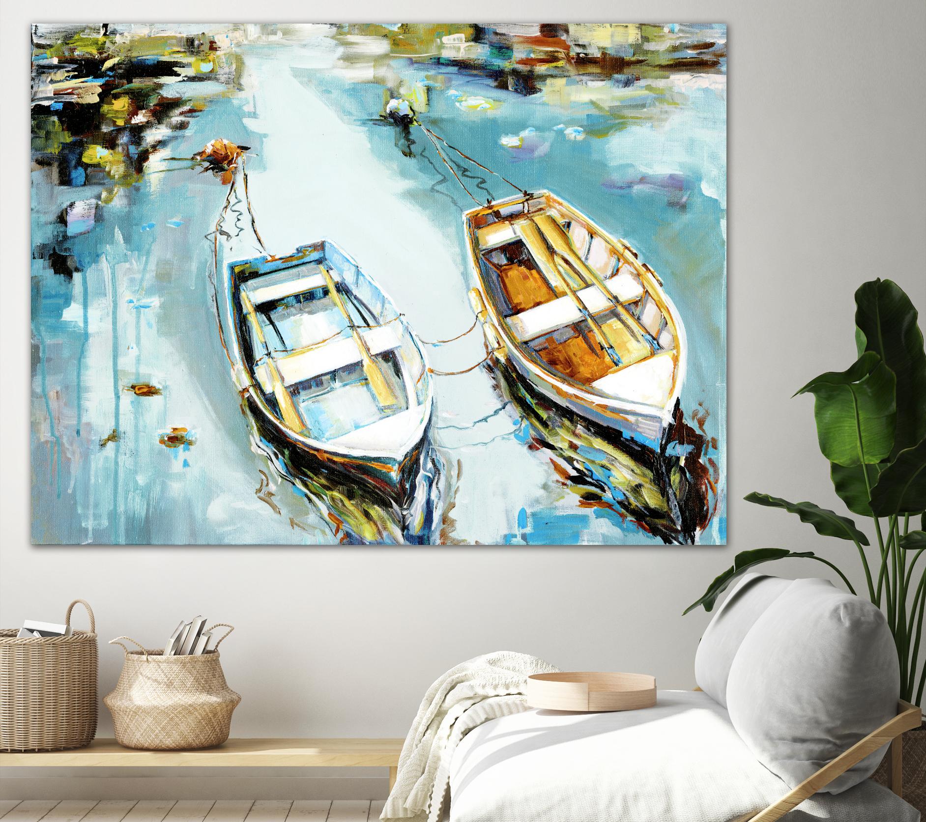 Belong together by Nathan Neven on GIANT ART - orange nautical