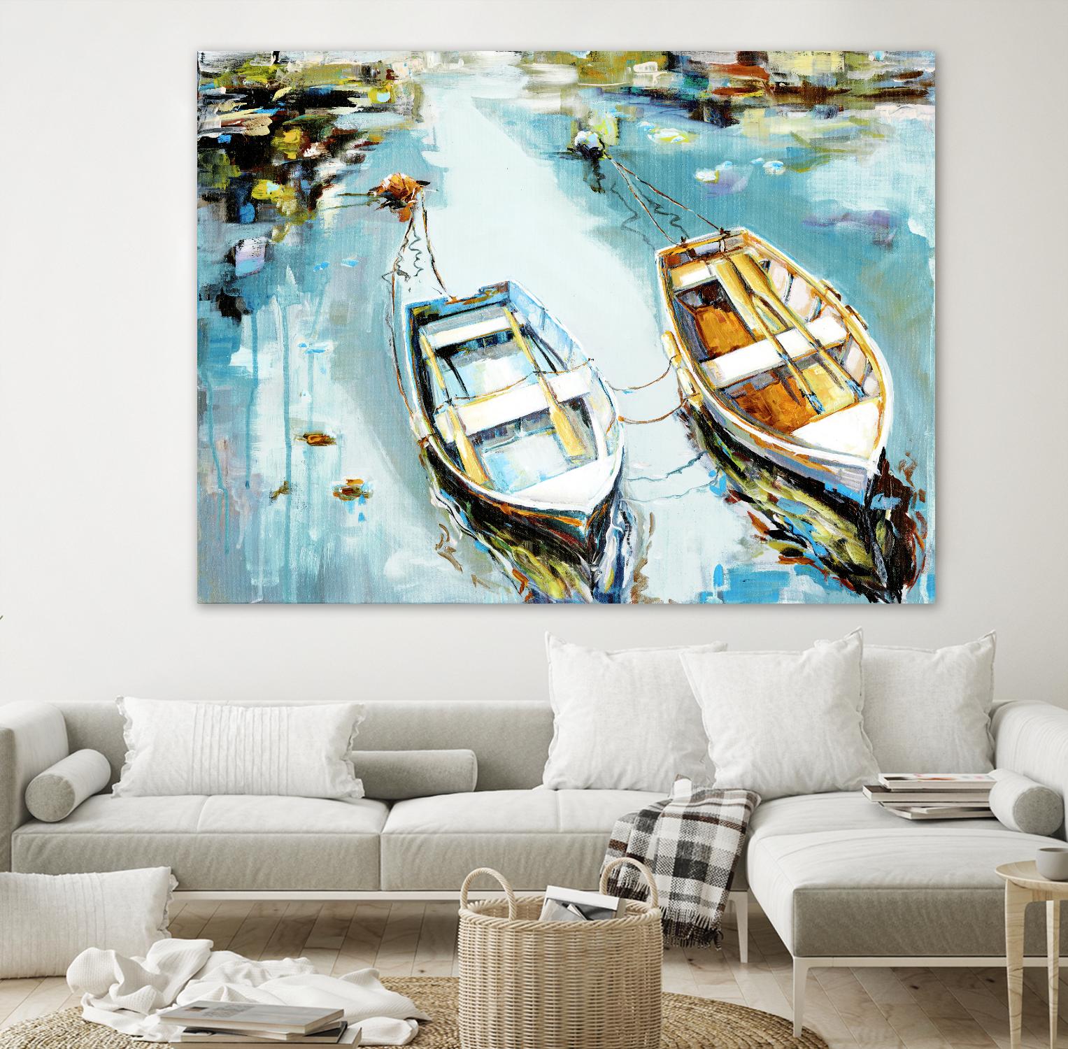 Belong together by Nathan Neven on GIANT ART - orange nautical