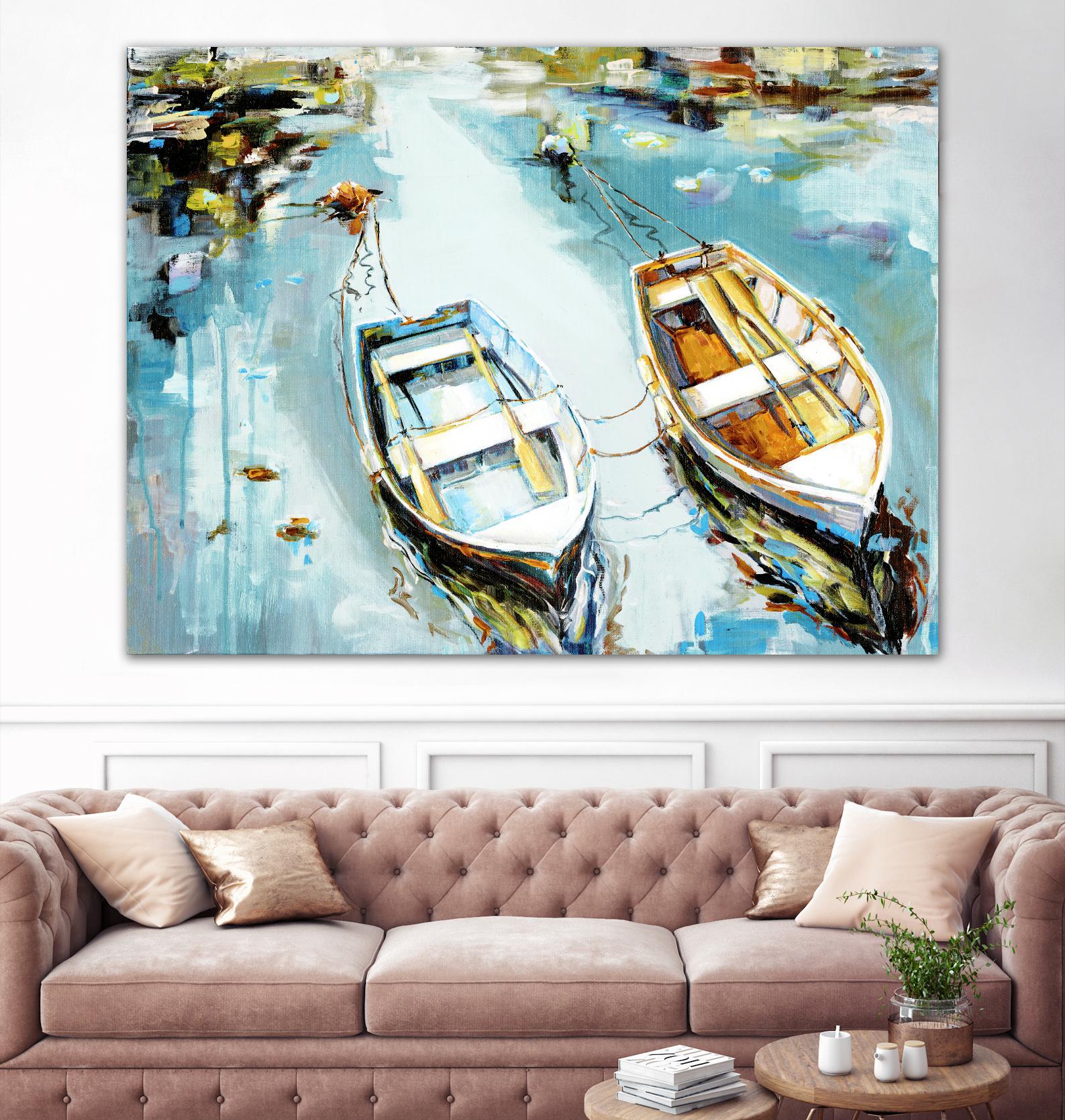 Belong together by Nathan Neven on GIANT ART - orange nautical