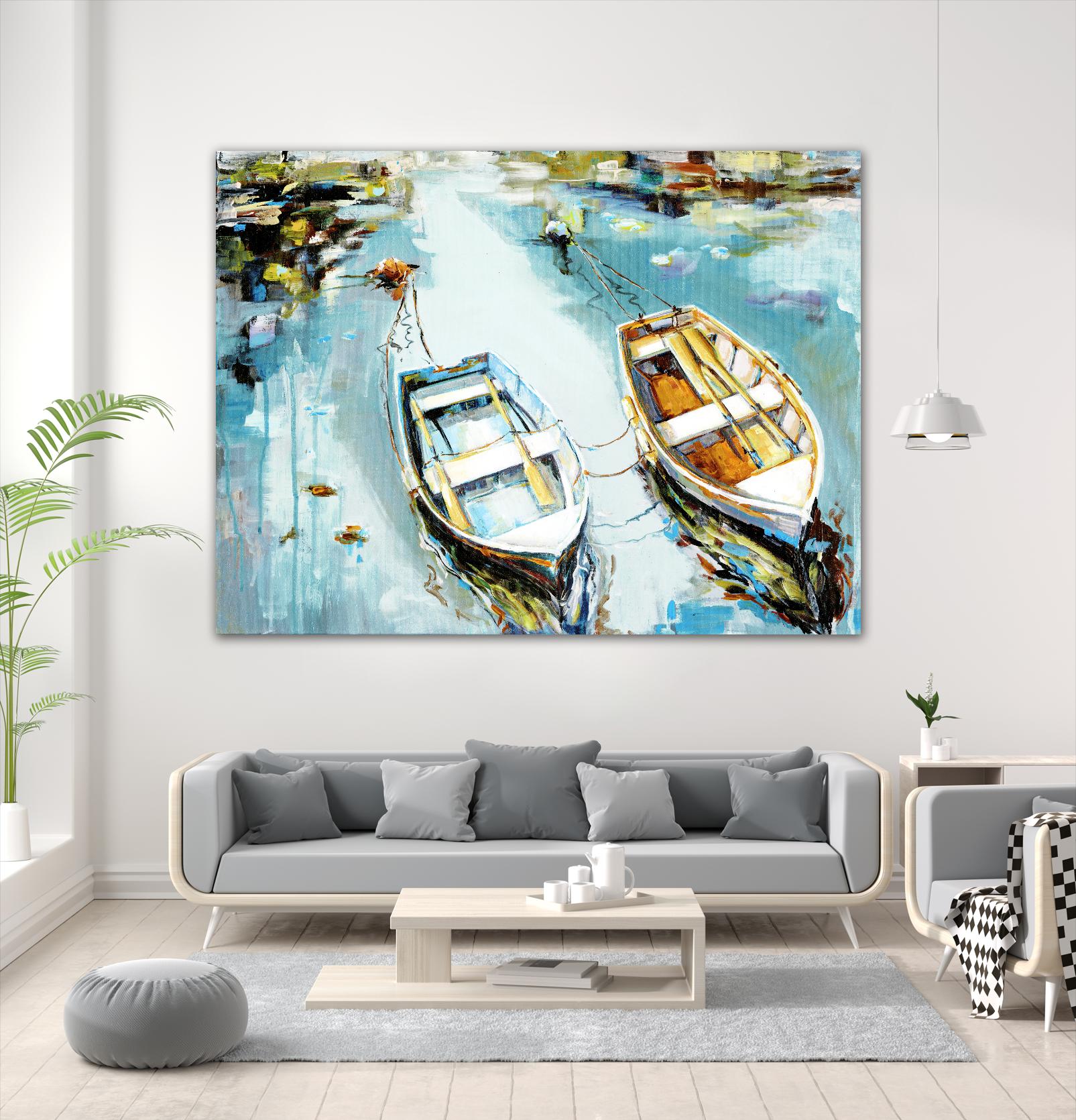 Belong together by Nathan Neven on GIANT ART - orange nautical