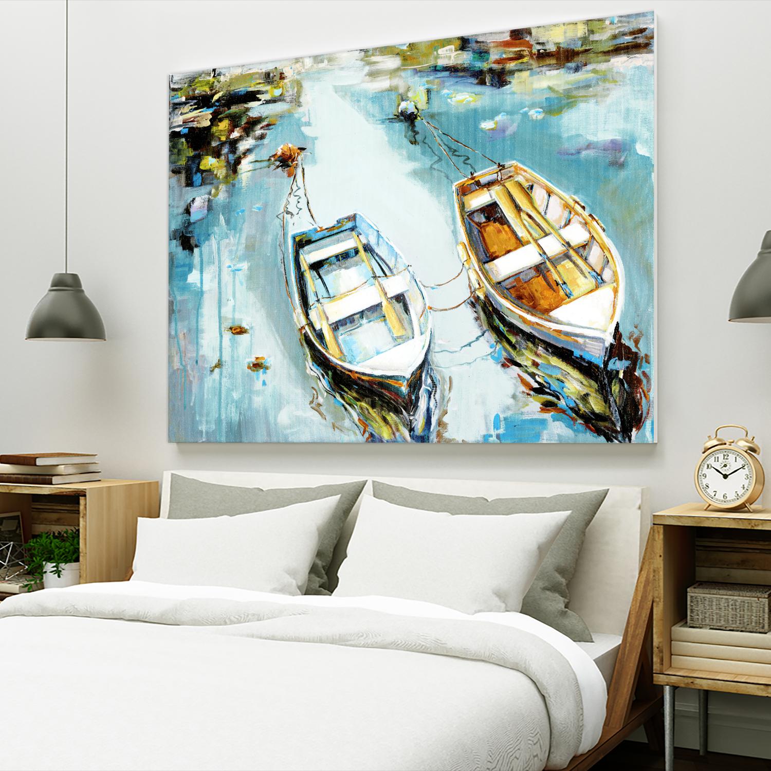 Belong together by Nathan Neven on GIANT ART - orange nautical