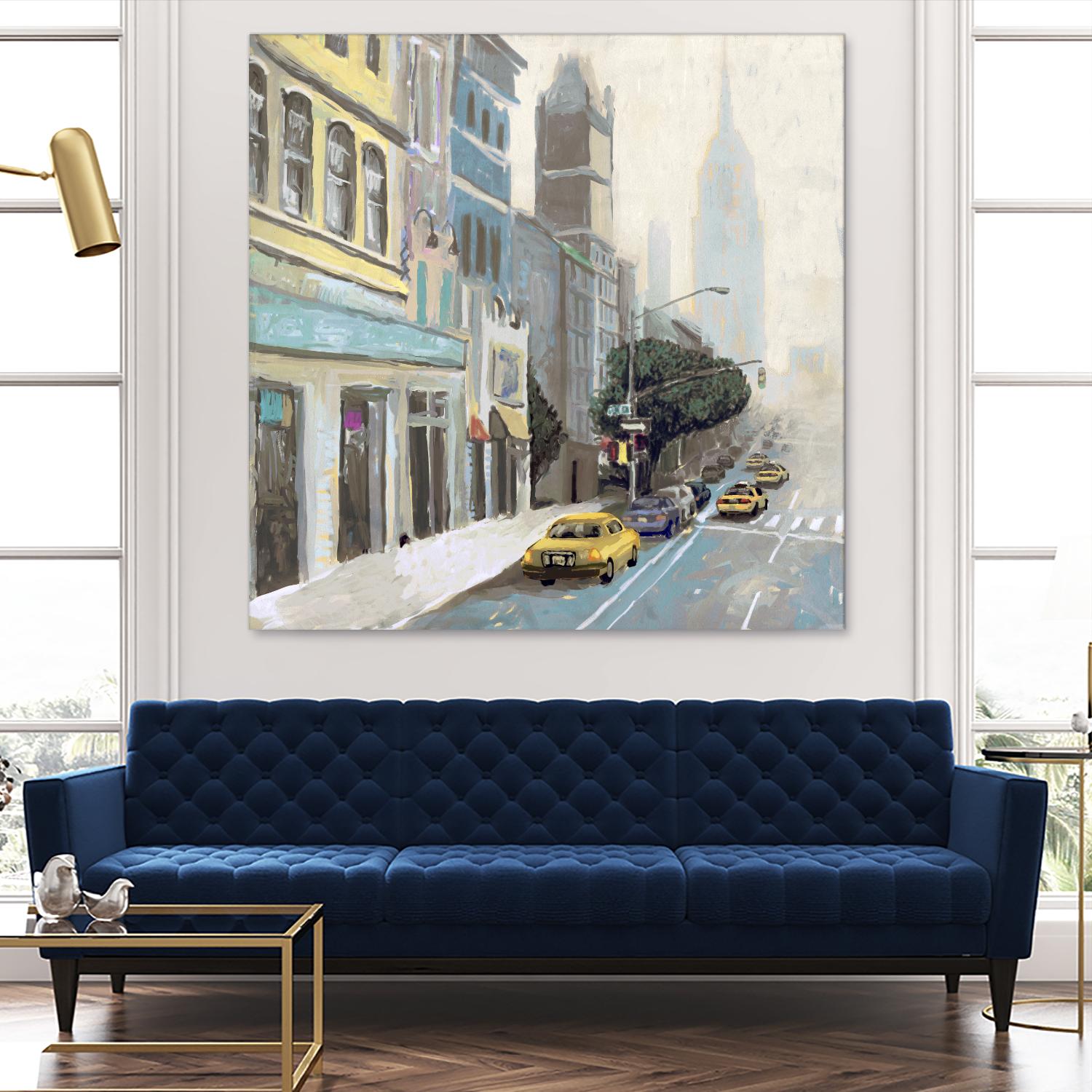 New York by Rick Novak on GIANT ART - blue city scene