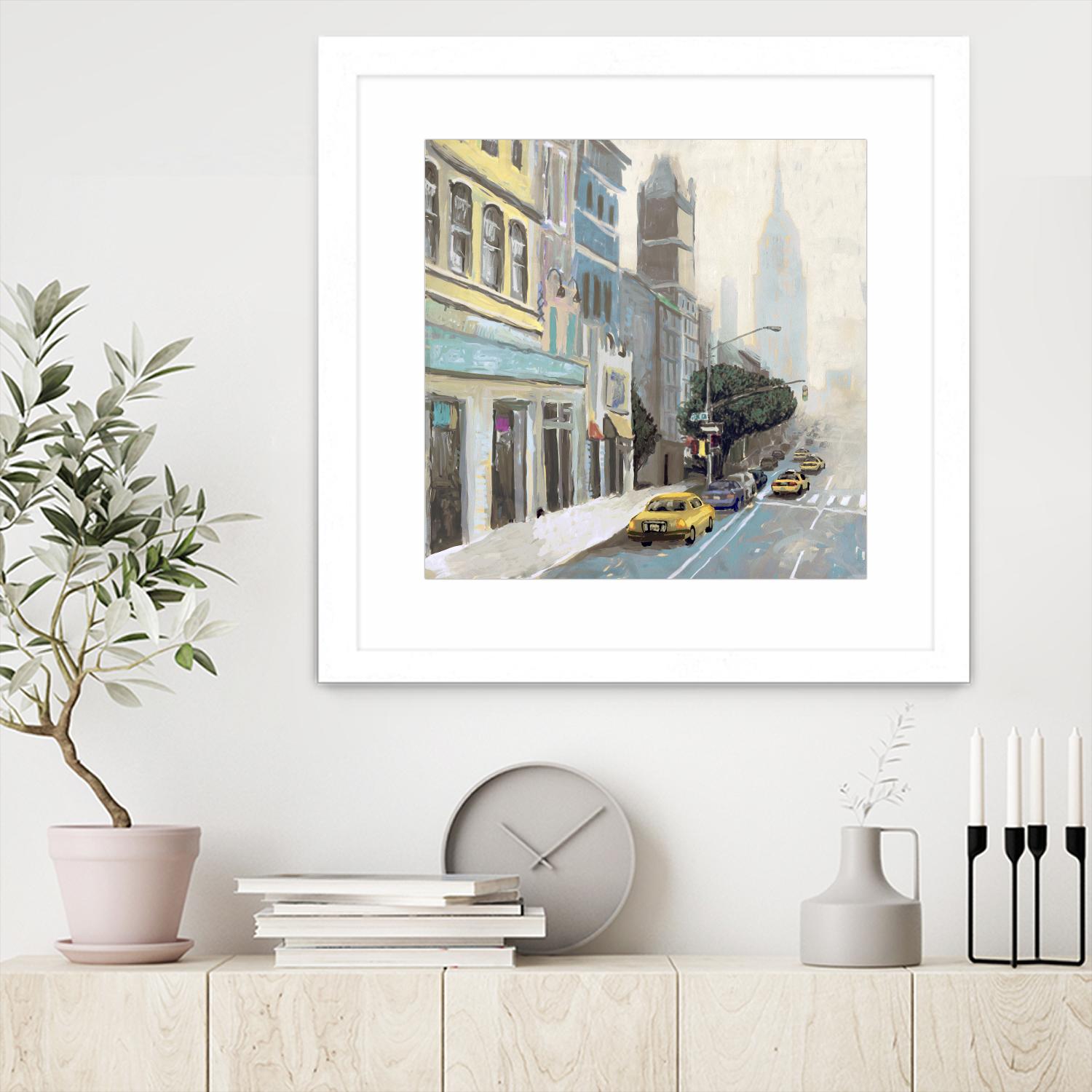 New York by Rick Novak on GIANT ART - blue city scene