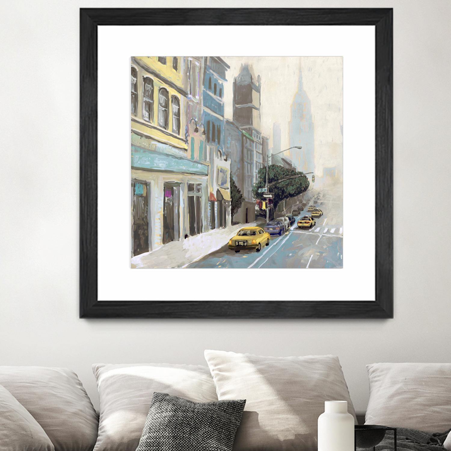 New York by Rick Novak on GIANT ART - blue city scene