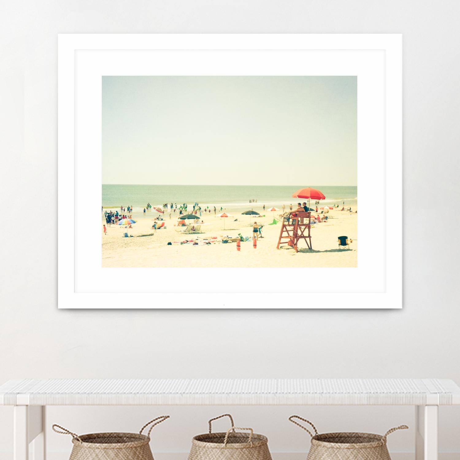 Sunbathers I by Olivia Joy on GIANT ART - beige costal beach