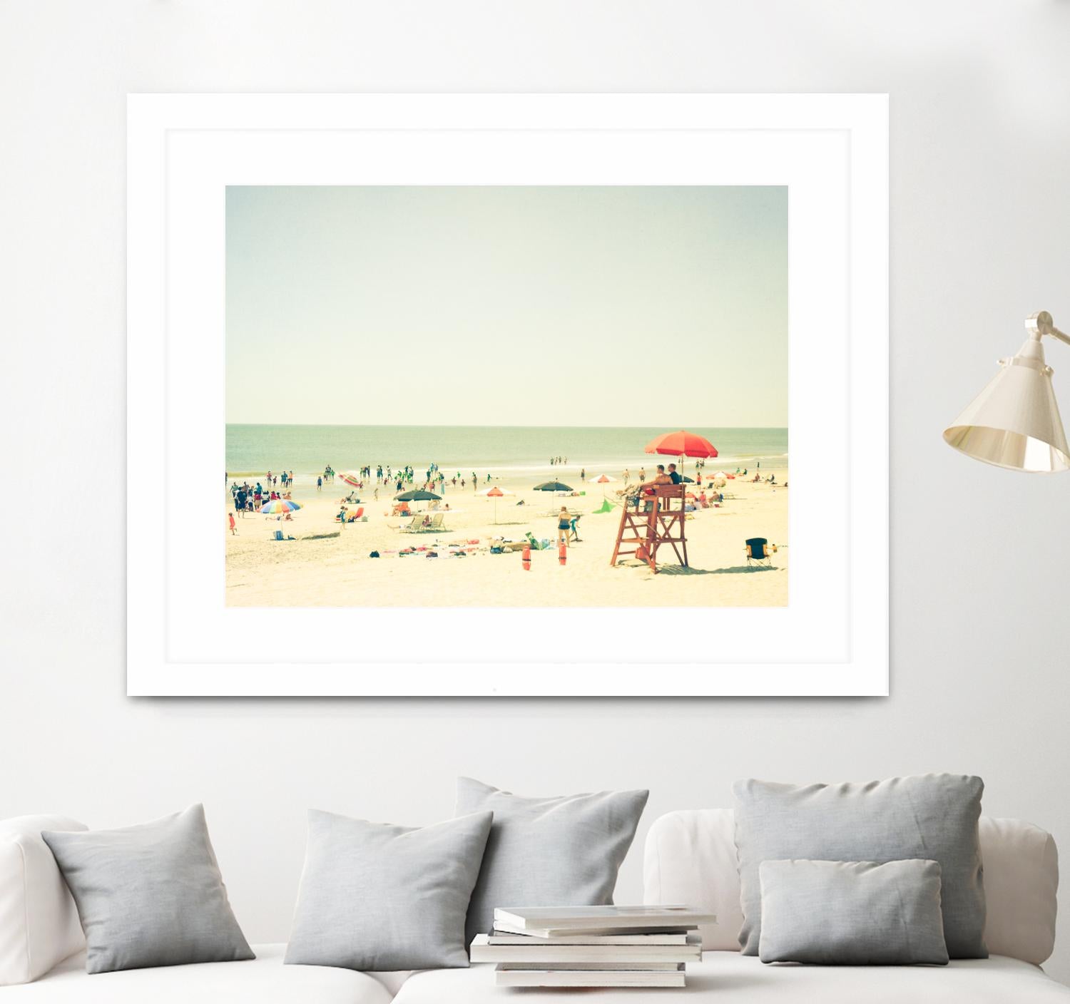 Sunbathers I by Olivia Joy on GIANT ART - beige costal beach