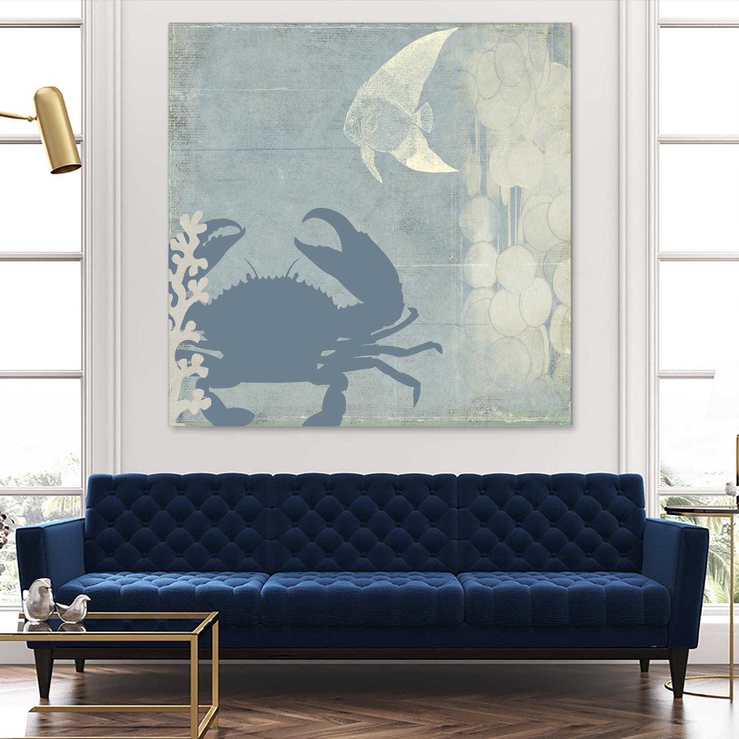 Ocean Life II by PI Studio on GIANT ART - beige nautical