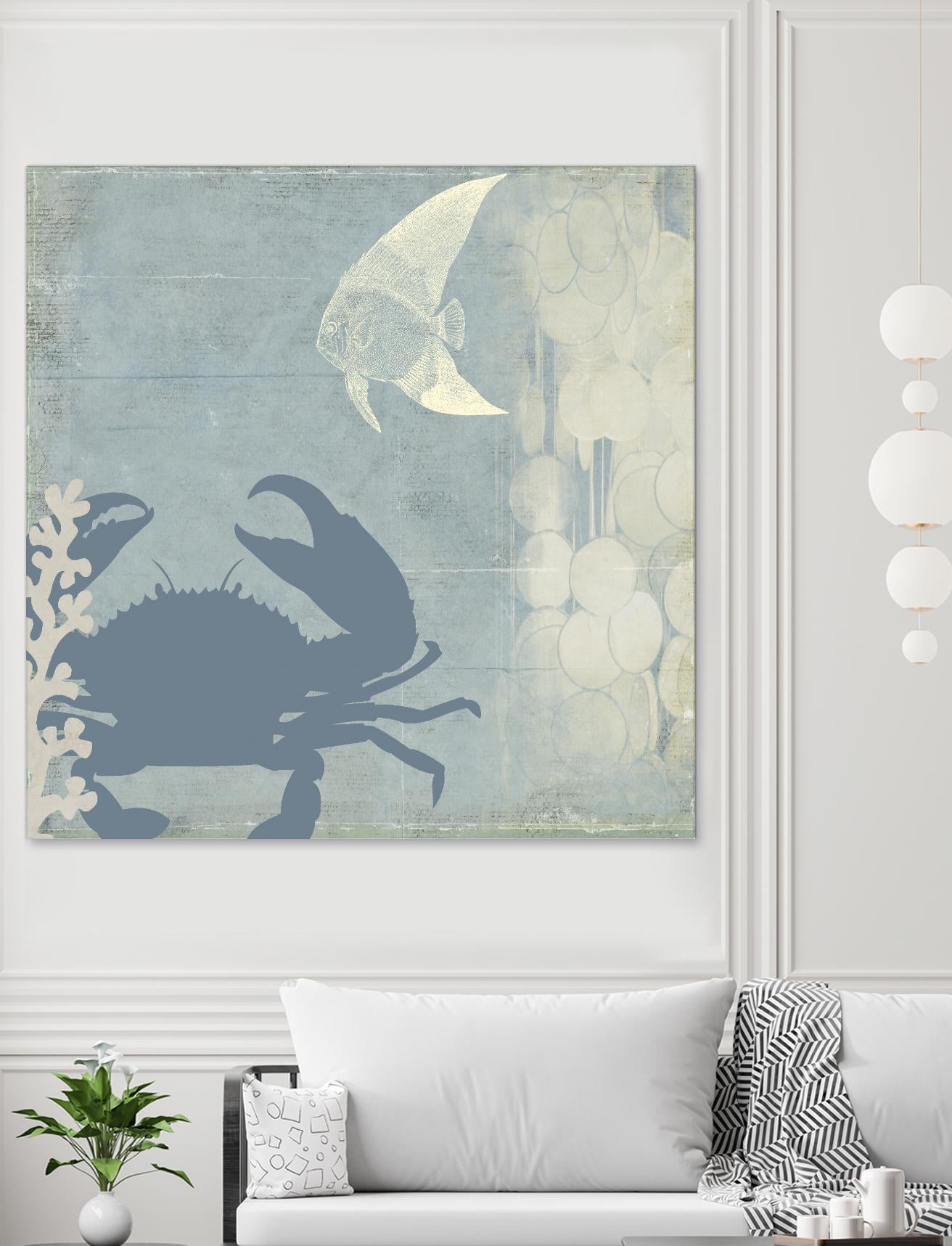 Ocean Life II by PI Studio on GIANT ART - beige nautical