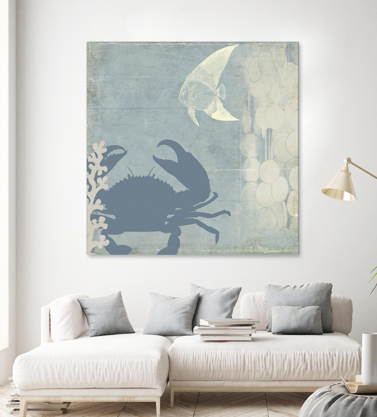 Ocean Life II by PI Studio on GIANT ART - beige nautical