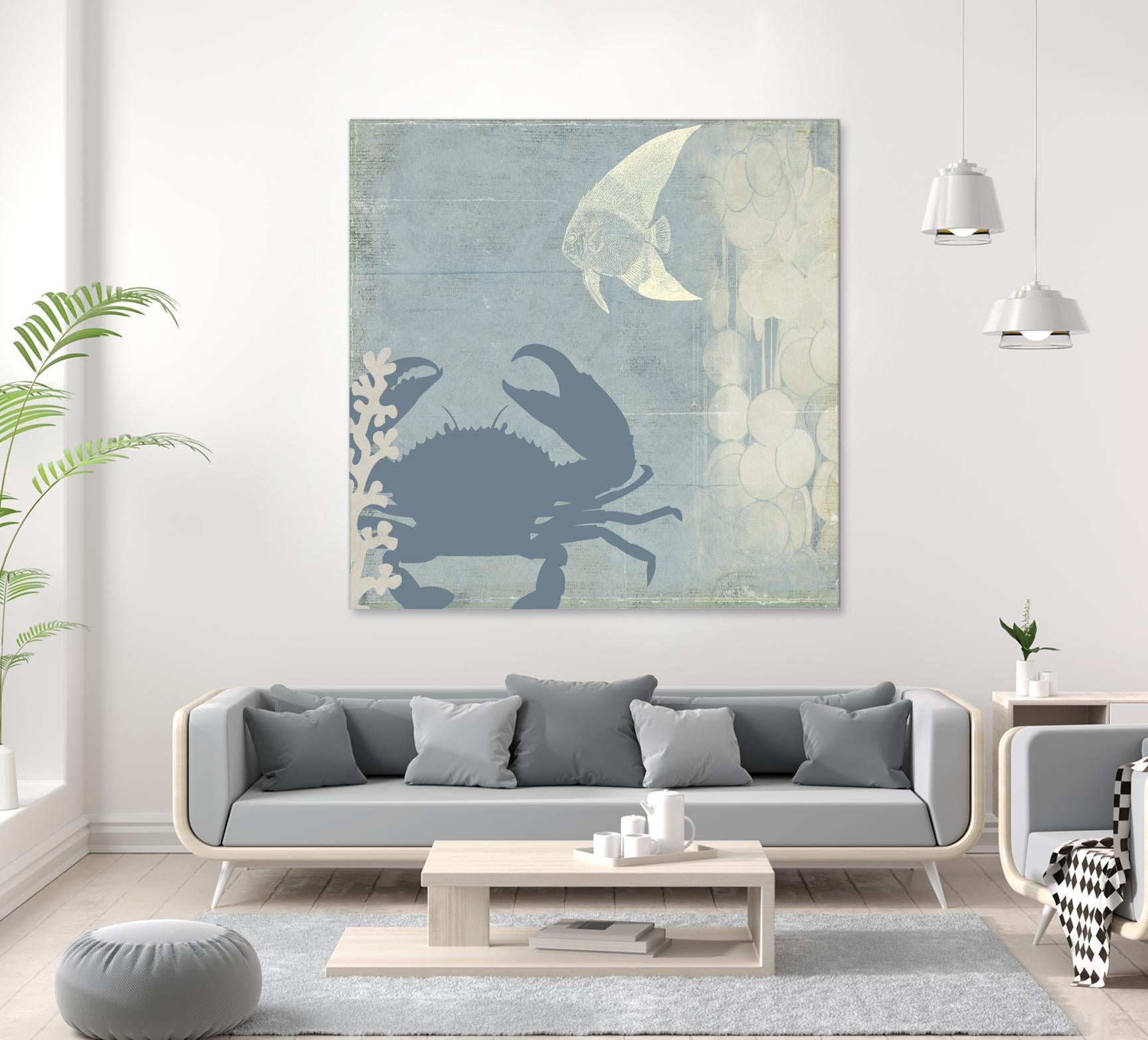 Ocean Life II by PI Studio on GIANT ART - beige nautical