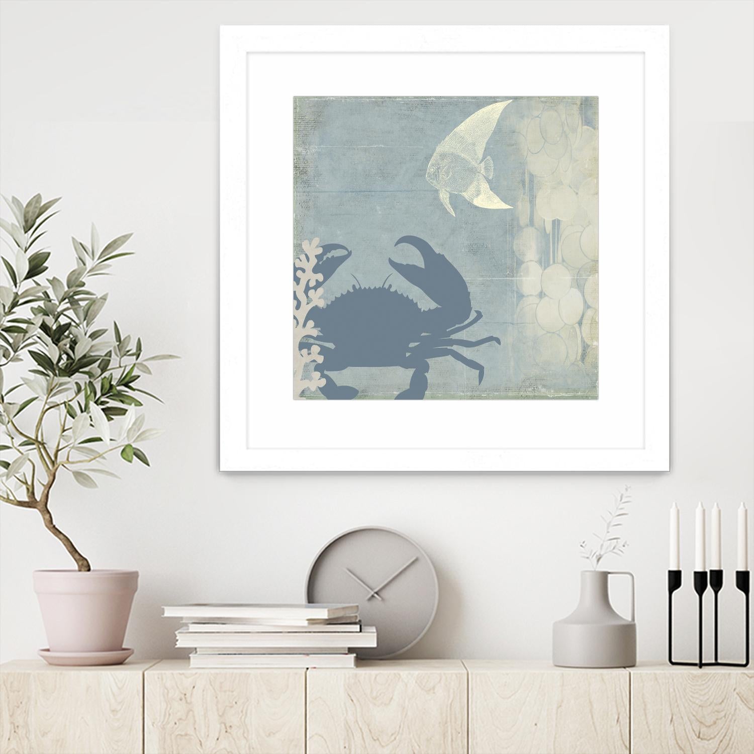 Ocean Life II by PI Studio on GIANT ART - beige nautical