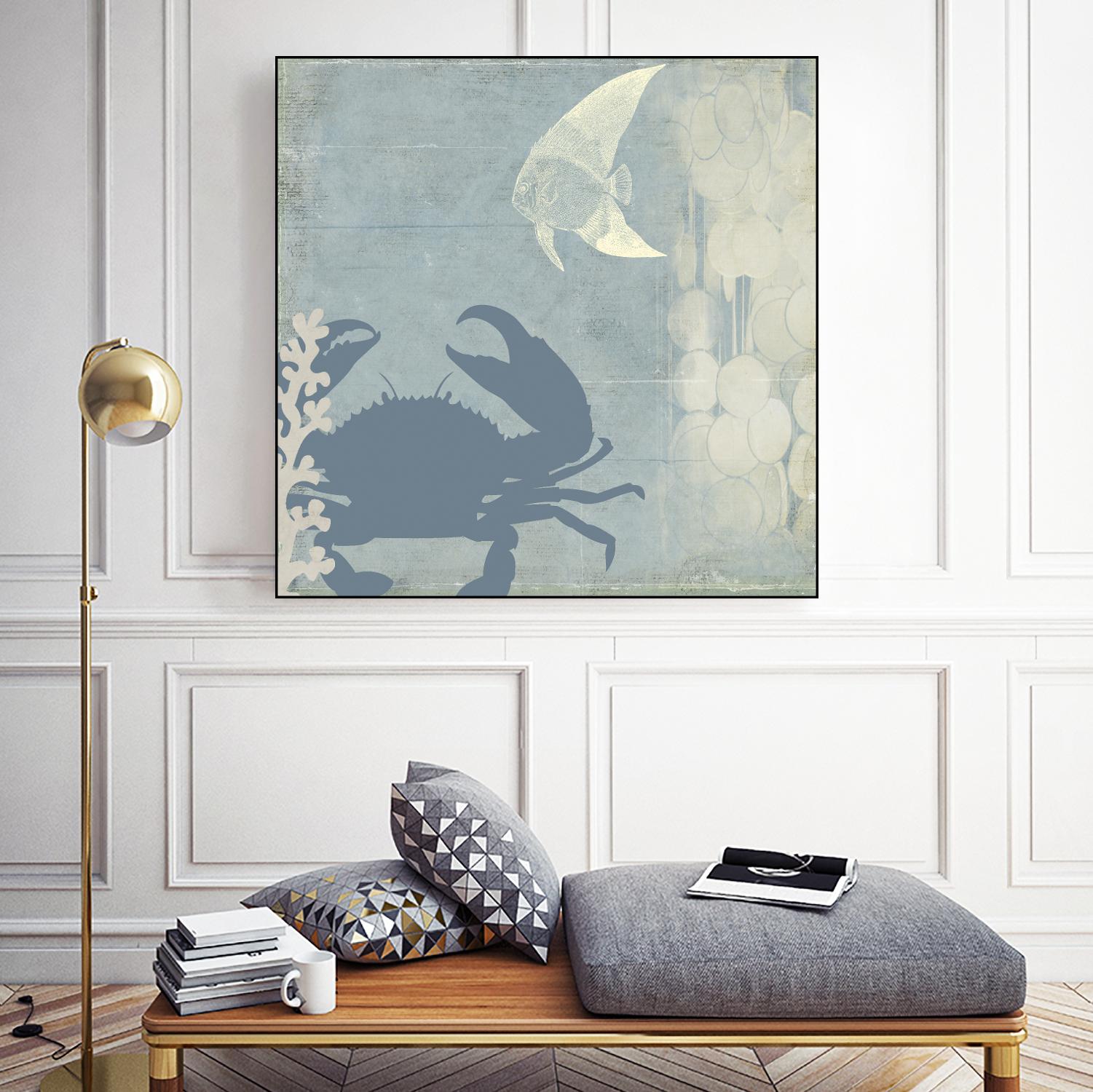 Ocean Life II by PI Studio on GIANT ART - beige nautical