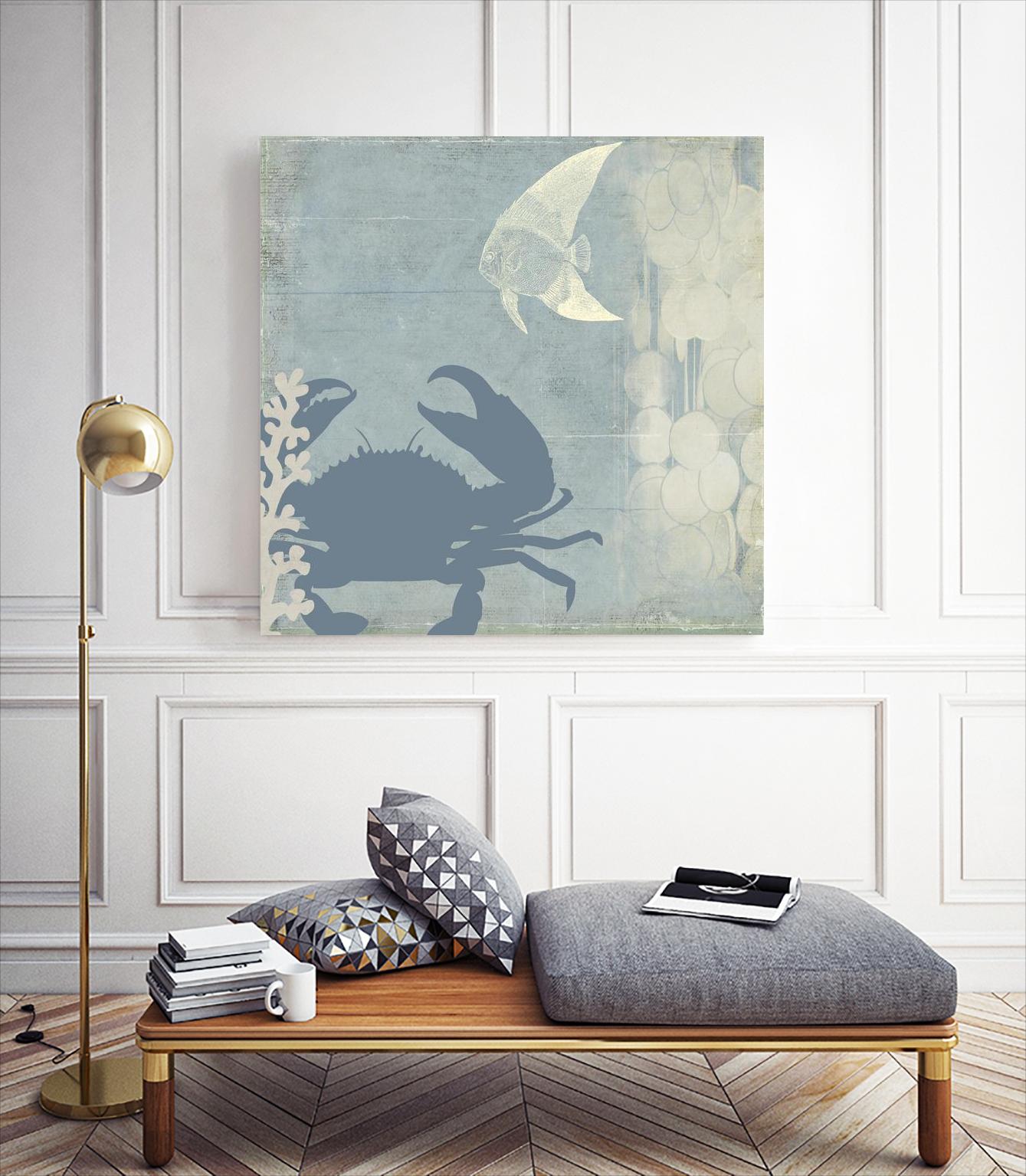 Ocean Life II by PI Studio on GIANT ART - beige nautical