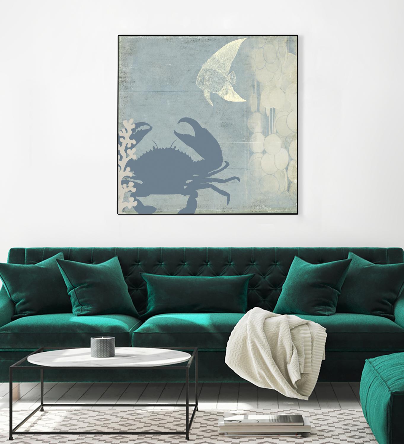 Ocean Life II by PI Studio on GIANT ART - beige nautical