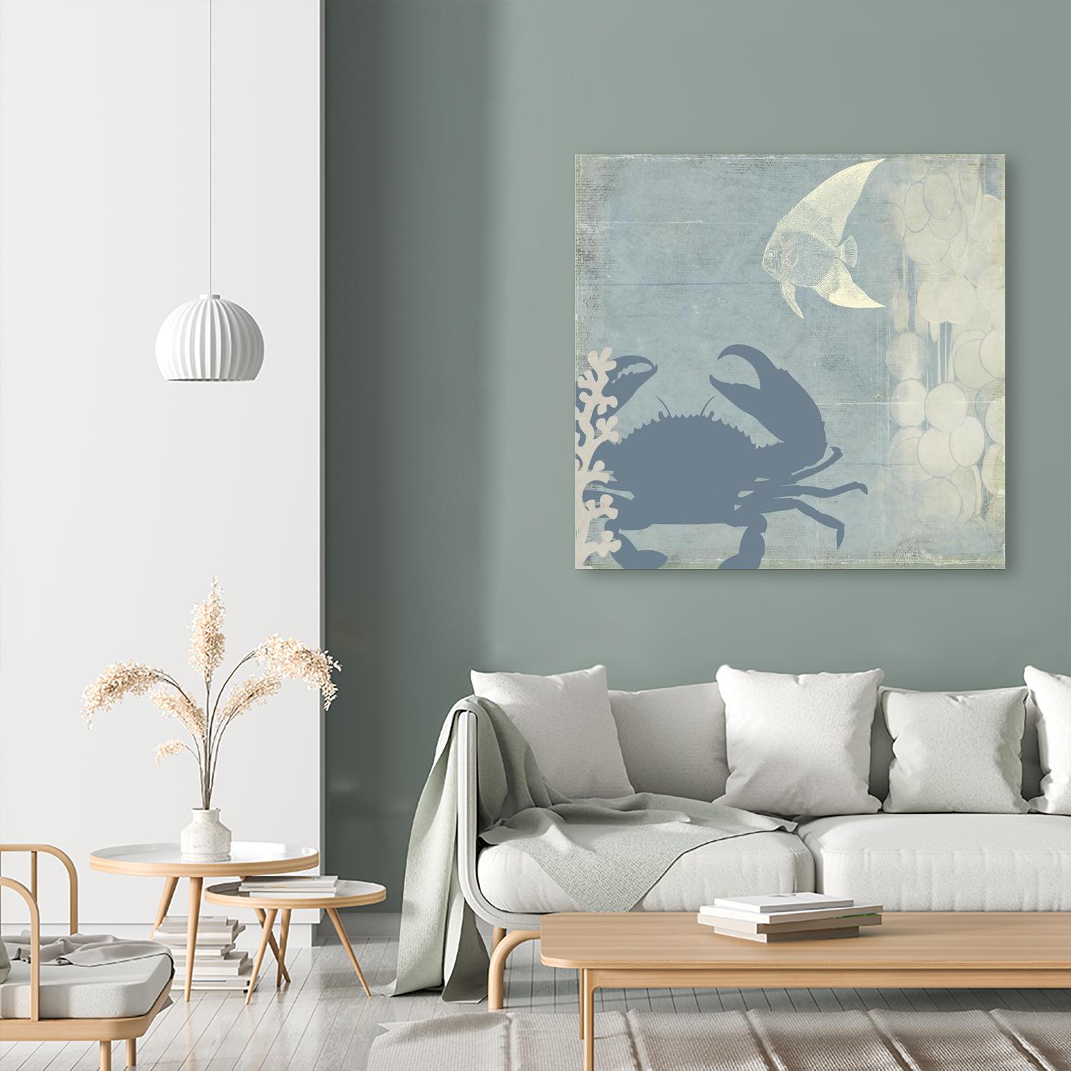 Ocean Life II by PI Studio on GIANT ART - beige nautical