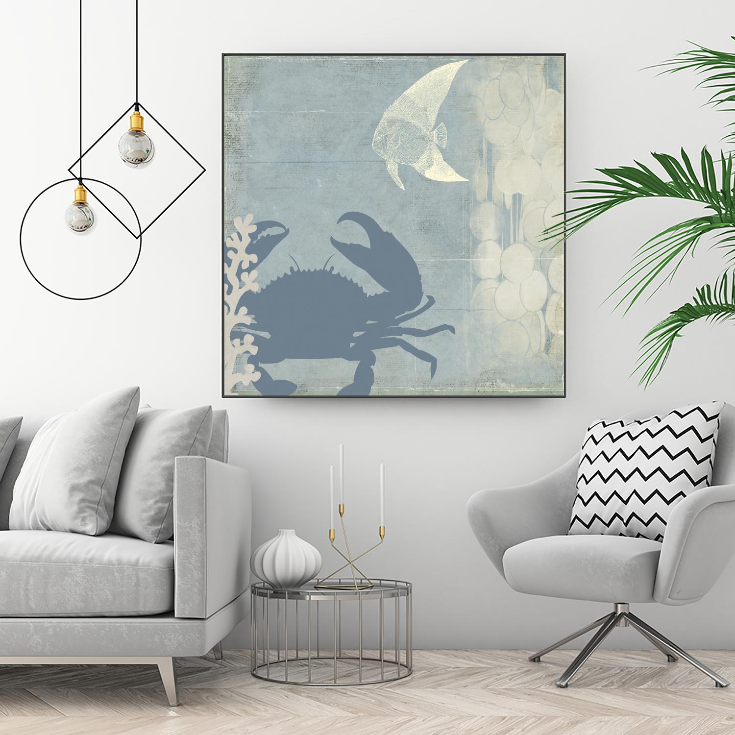 Ocean Life II by PI Studio on GIANT ART - beige nautical