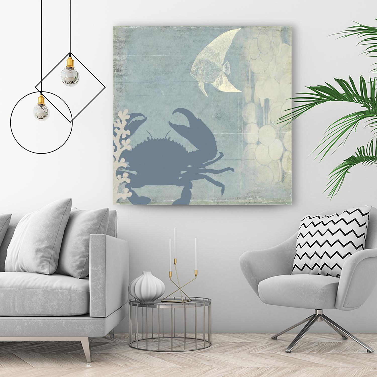 Ocean Life II by PI Studio on GIANT ART - beige nautical