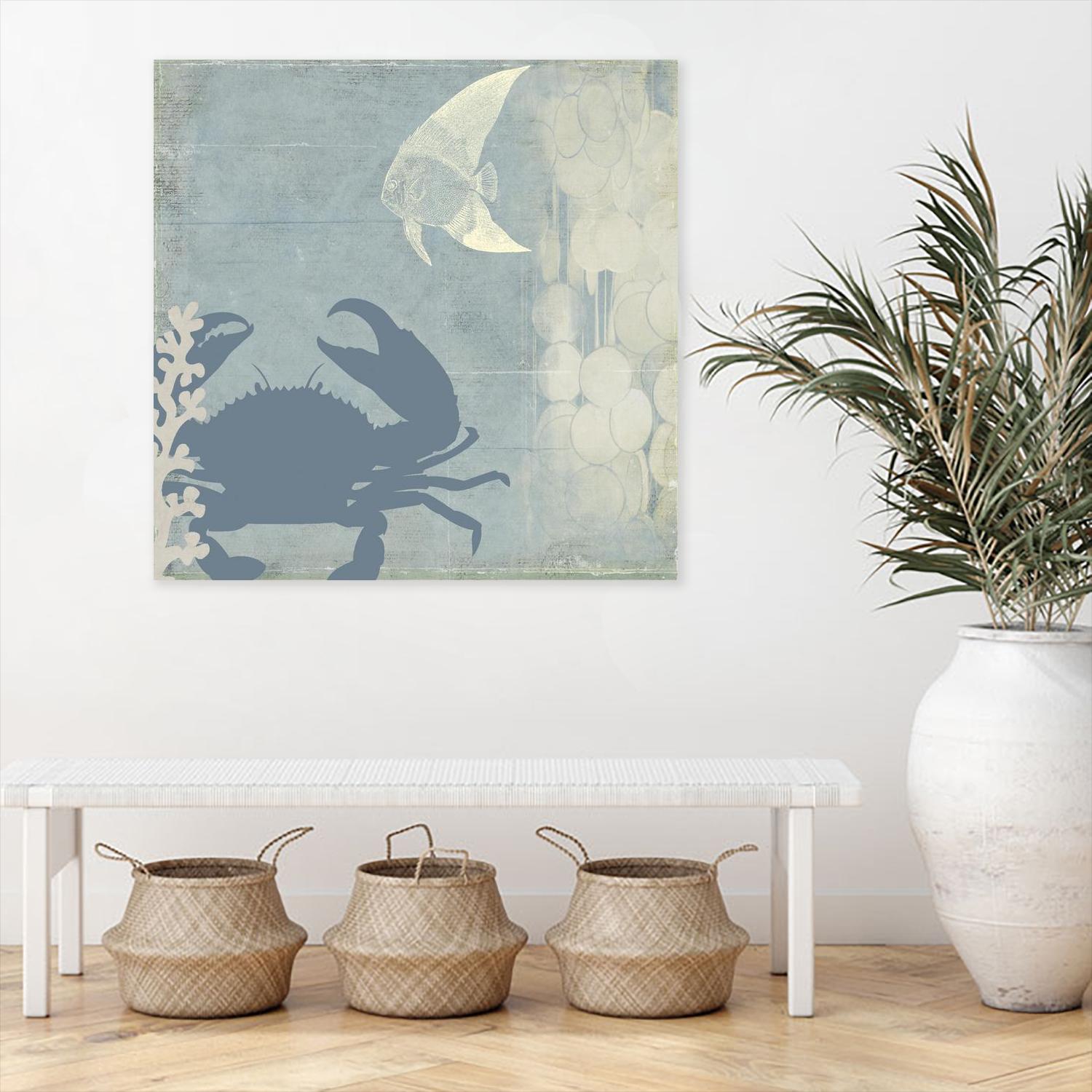 Ocean Life II by PI Studio on GIANT ART - beige nautical