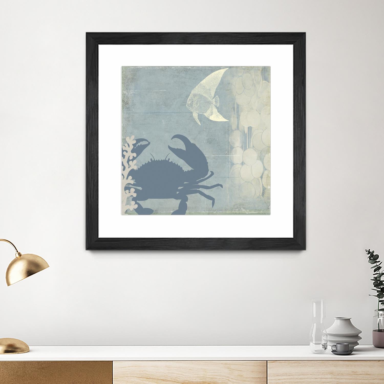 Ocean Life II by PI Studio on GIANT ART - beige nautical