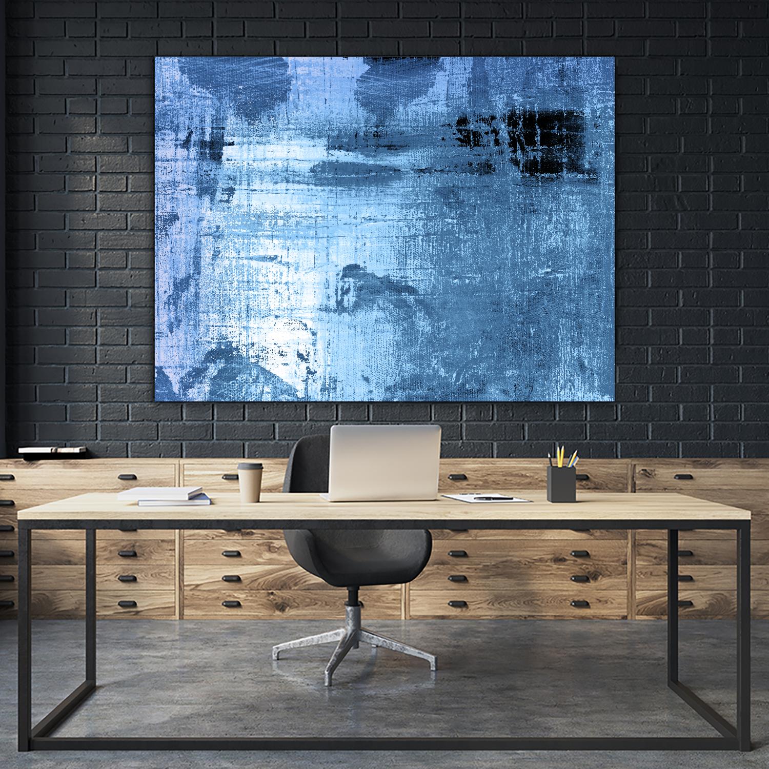 Bleu by PI Studio on GIANT ART - black abstract