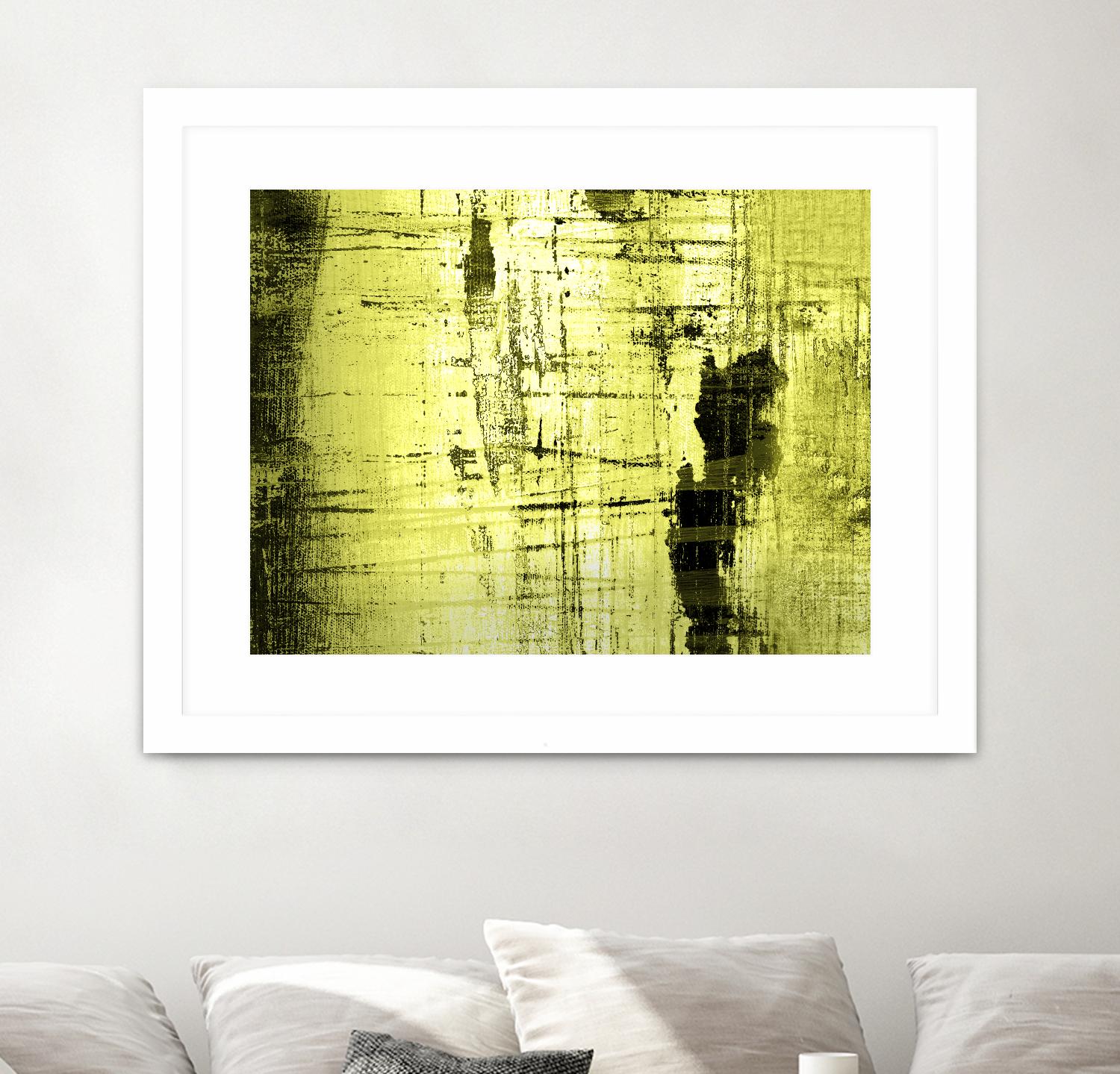 Vert Lime by PI Studio on GIANT ART - black abstract