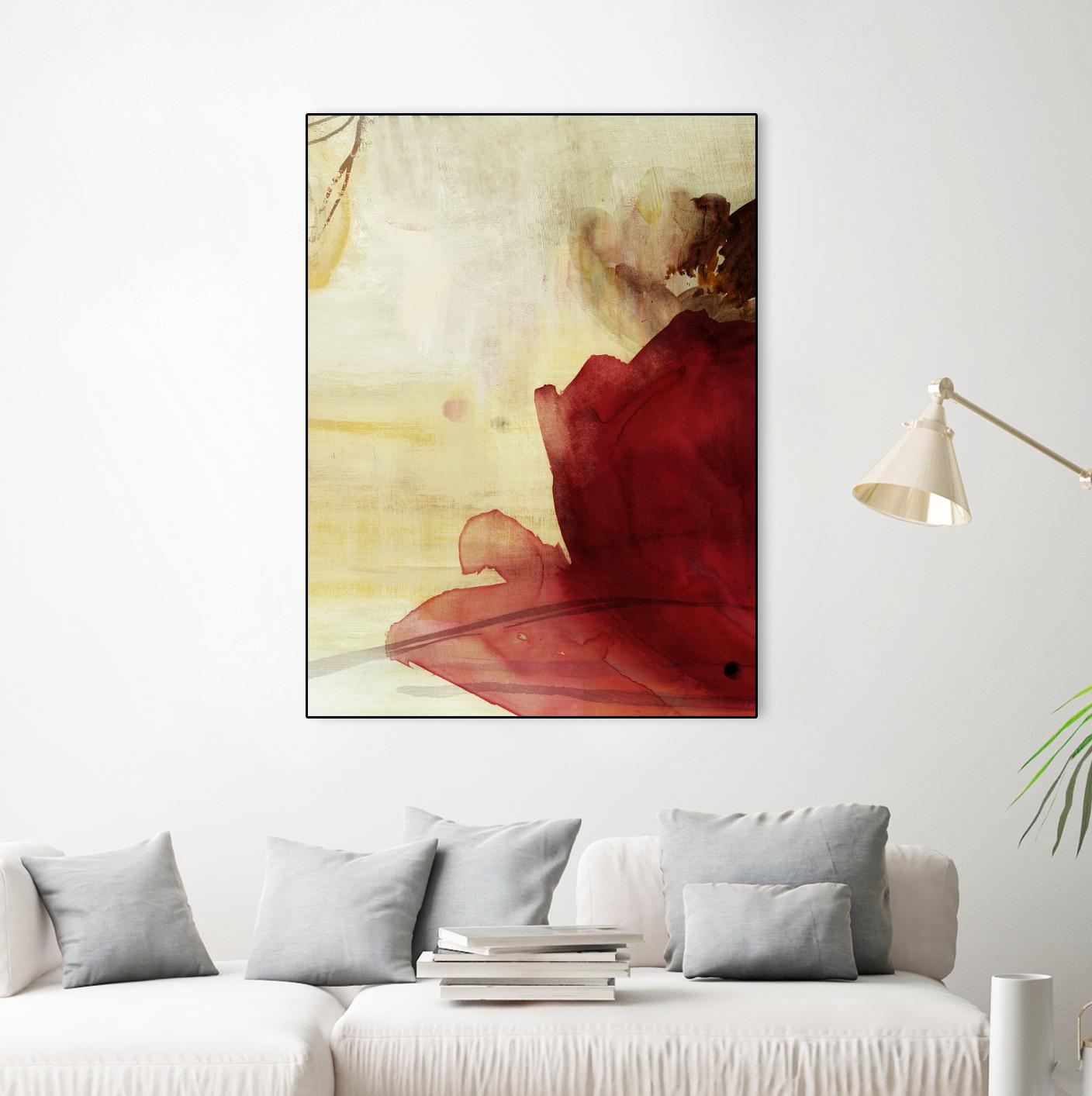 Georgia I by PI Studio on GIANT ART - red floral