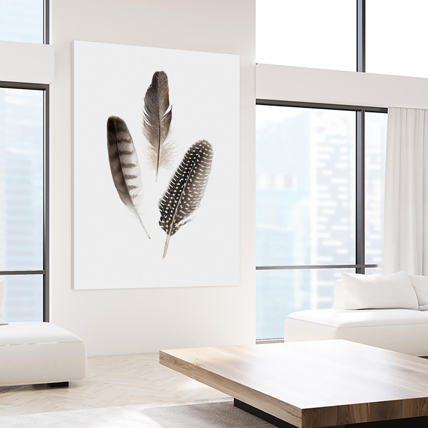 Feathers I by PI Studio on GIANT ART - brown animals