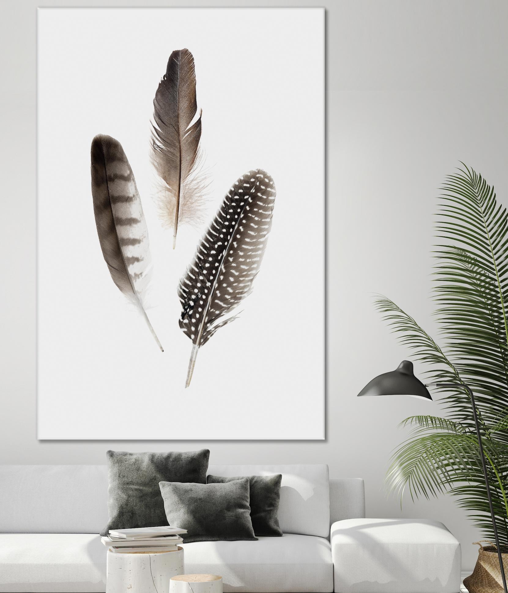 Feathers I by PI Studio on GIANT ART - brown animals