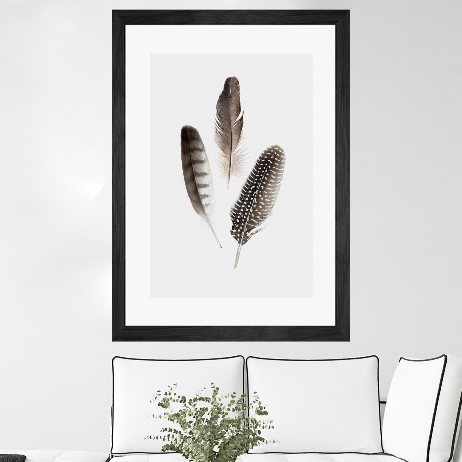 Feathers I by PI Studio on GIANT ART - brown animals