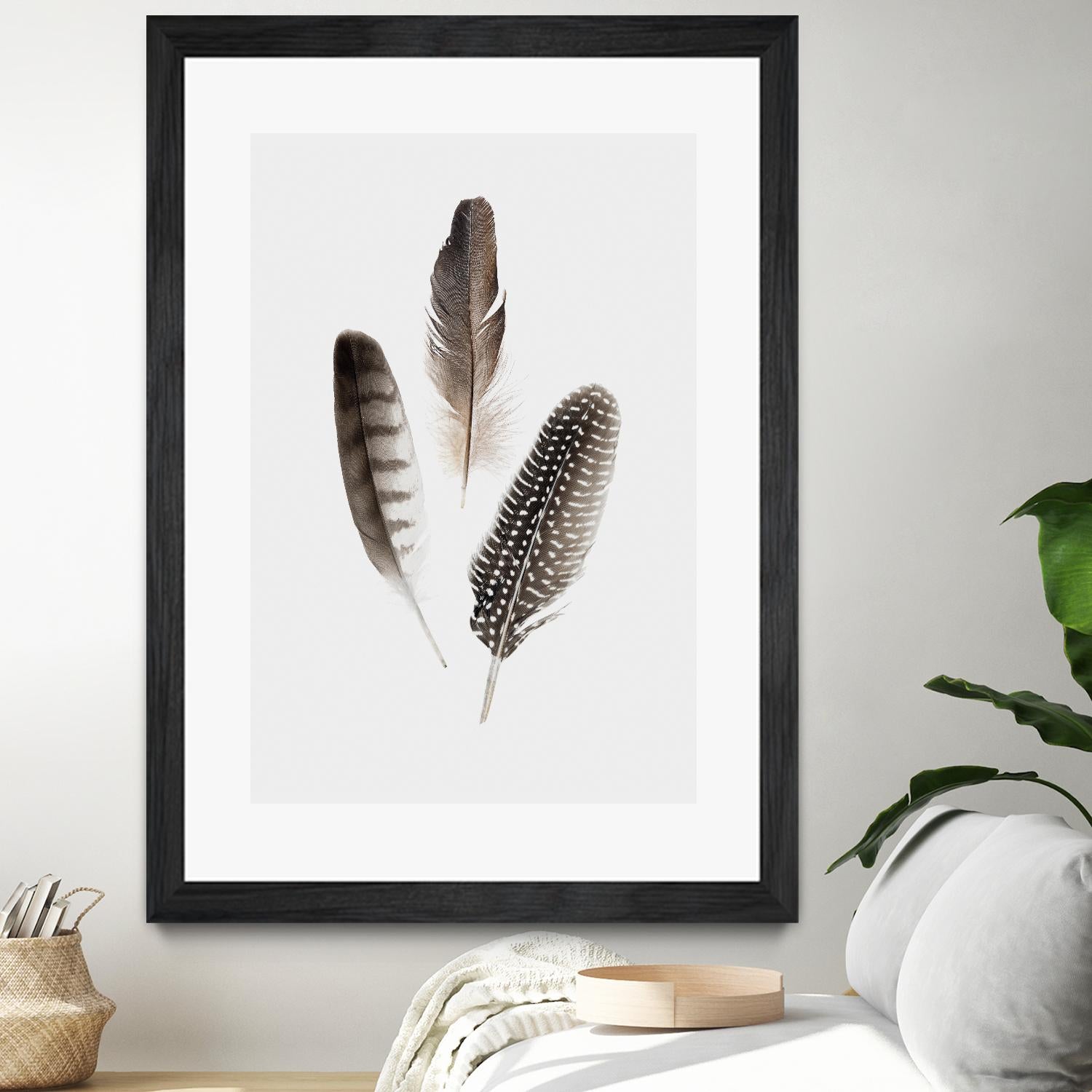 Feathers I by PI Studio on GIANT ART - brown animals
