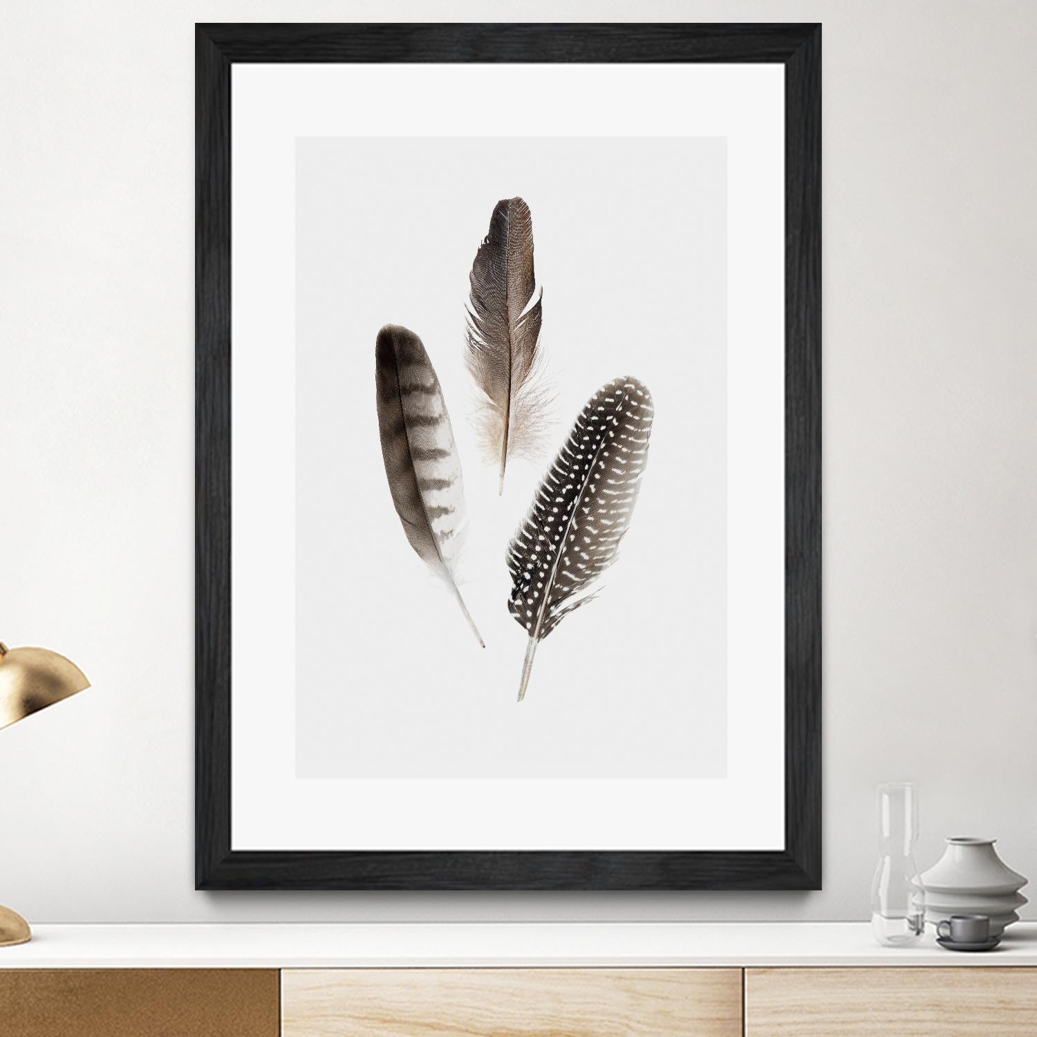 Feathers I by PI Studio on GIANT ART - brown animals