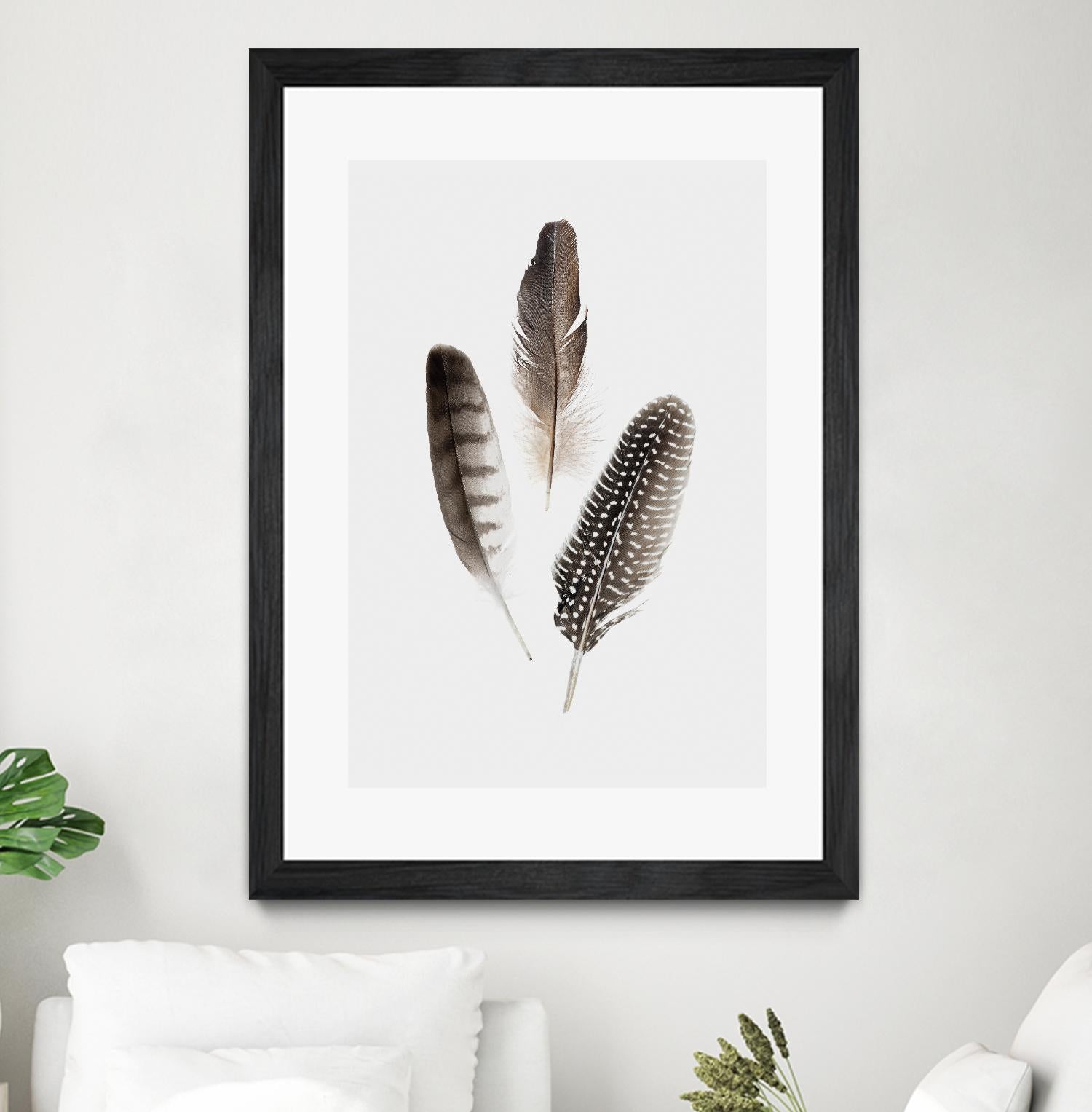 Feathers I by PI Studio on GIANT ART - brown animals