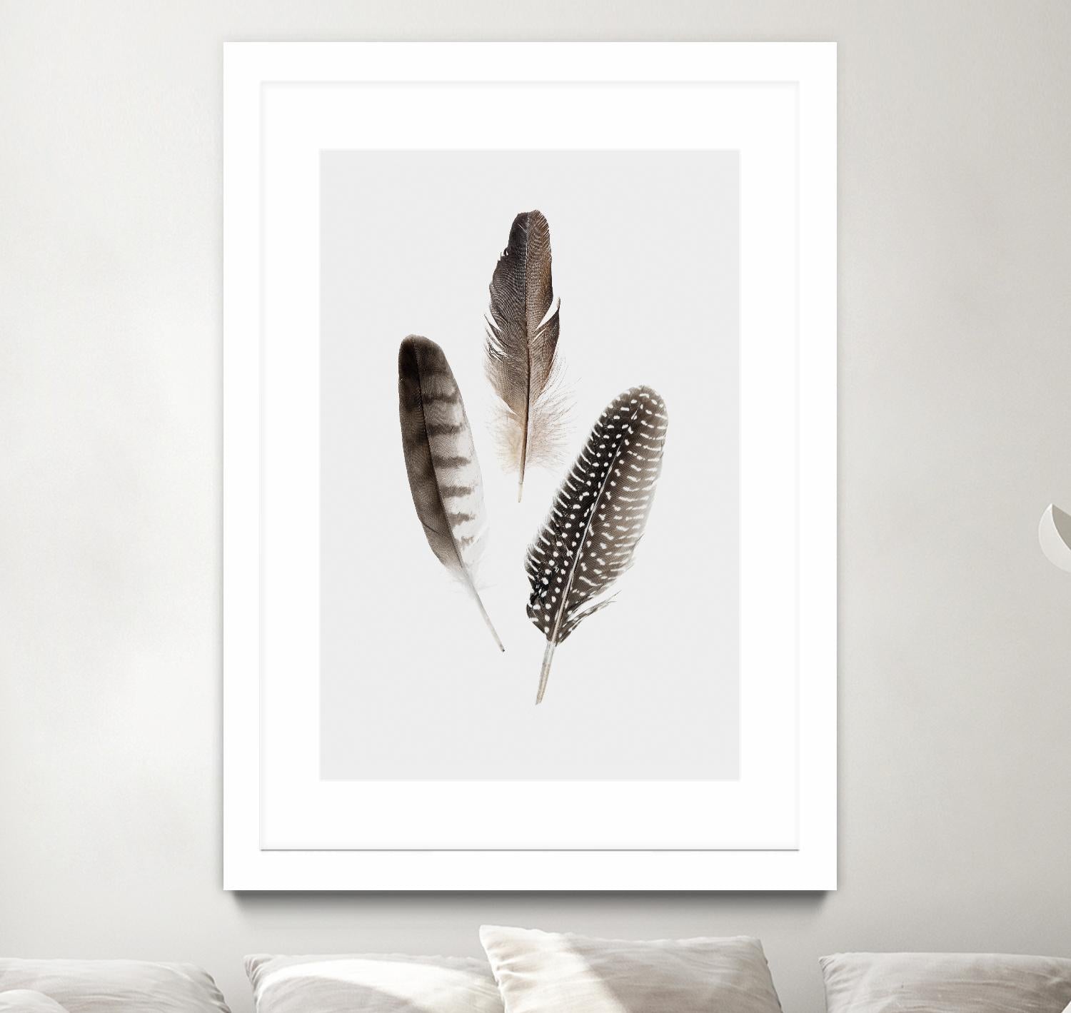 Feathers I by PI Studio on GIANT ART - brown animals