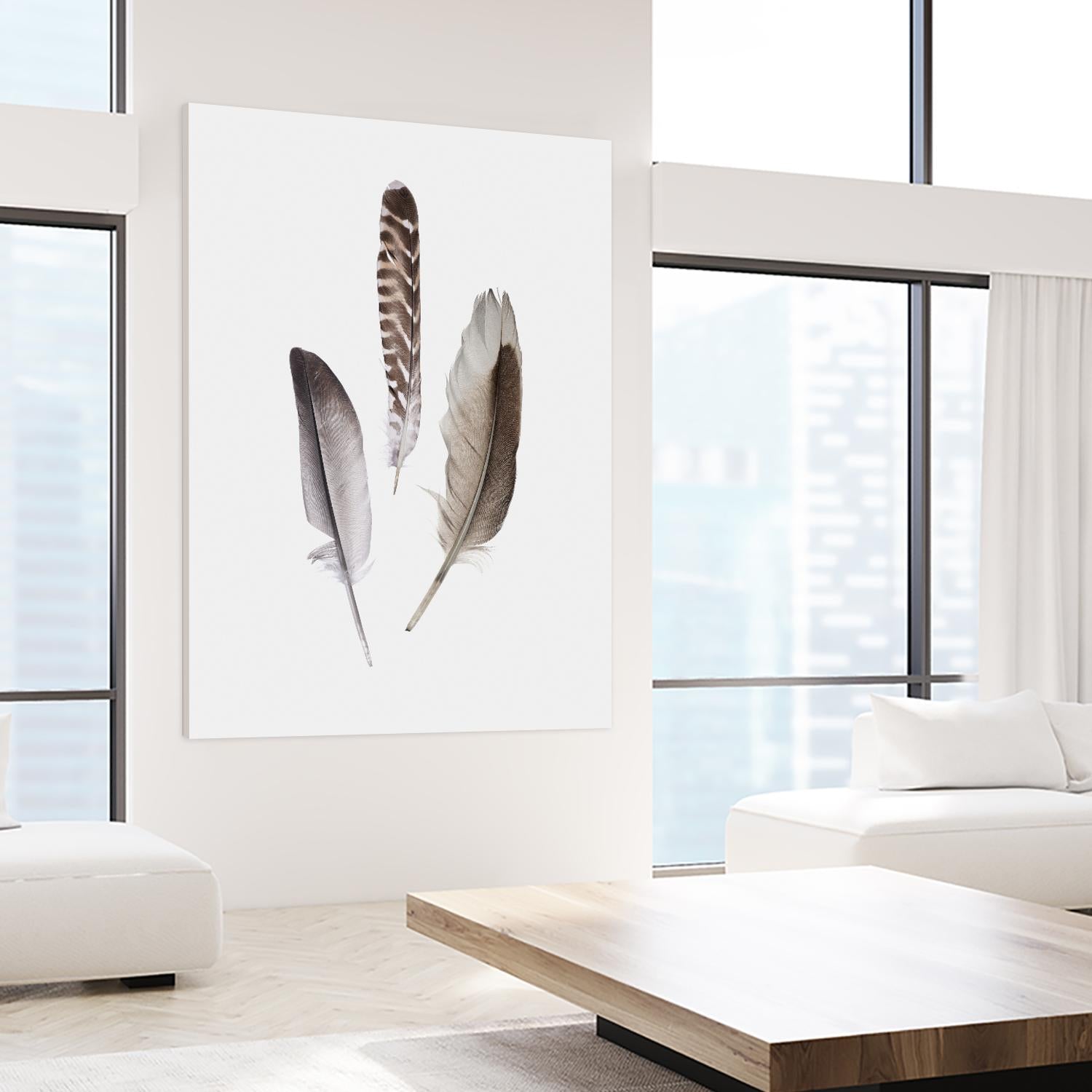 Feathers III by PI Studio on GIANT ART - brown animals