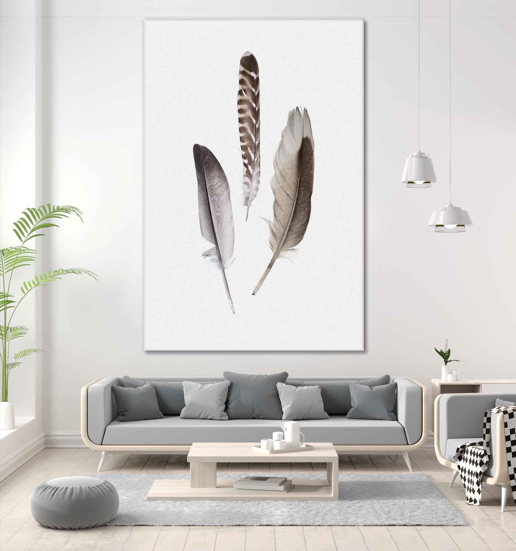 Feathers III by PI Studio on GIANT ART - brown animals