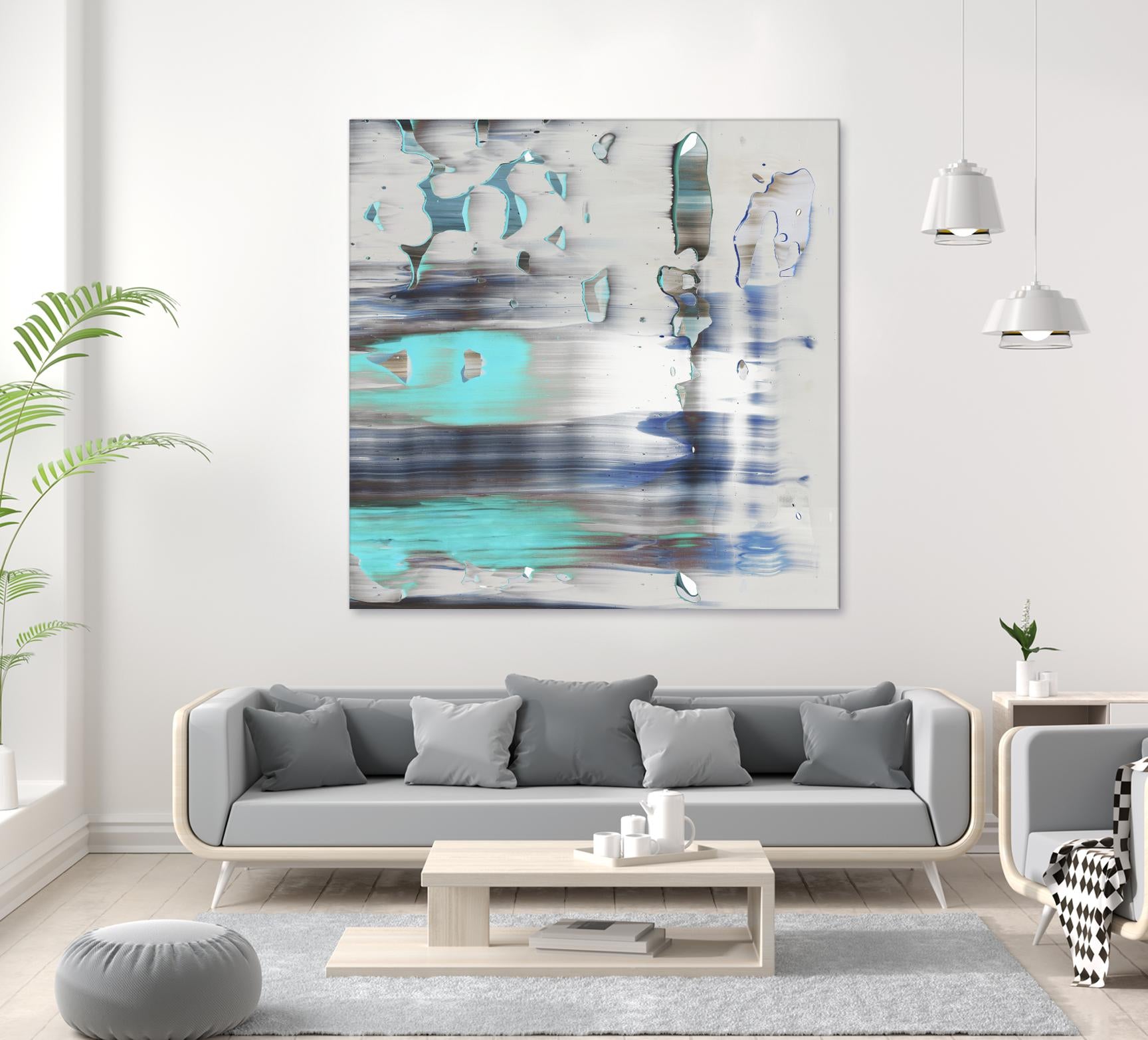 Blue Swim II by PI Studio on GIANT ART - grey abstract