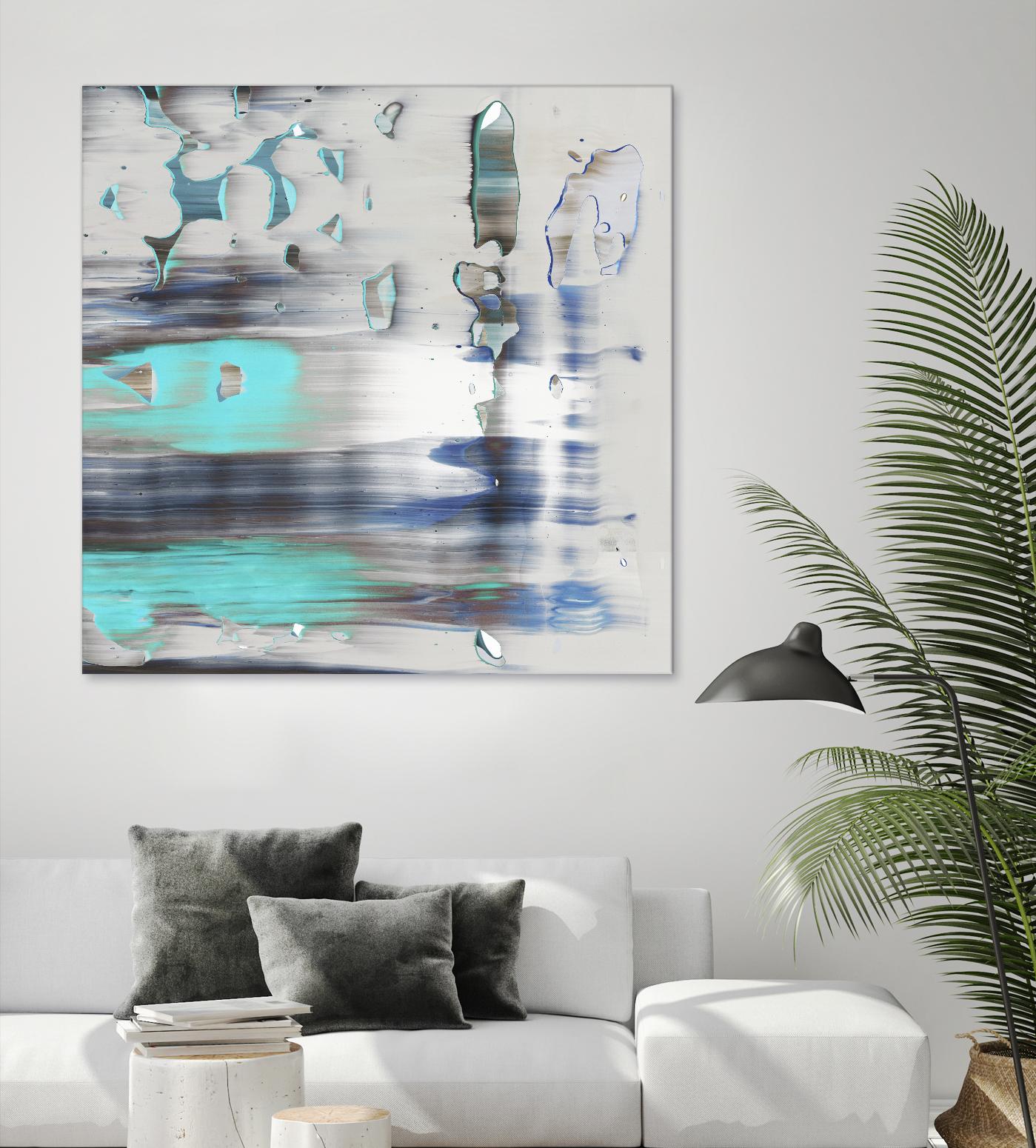 Blue Swim II by PI Studio on GIANT ART - grey abstract