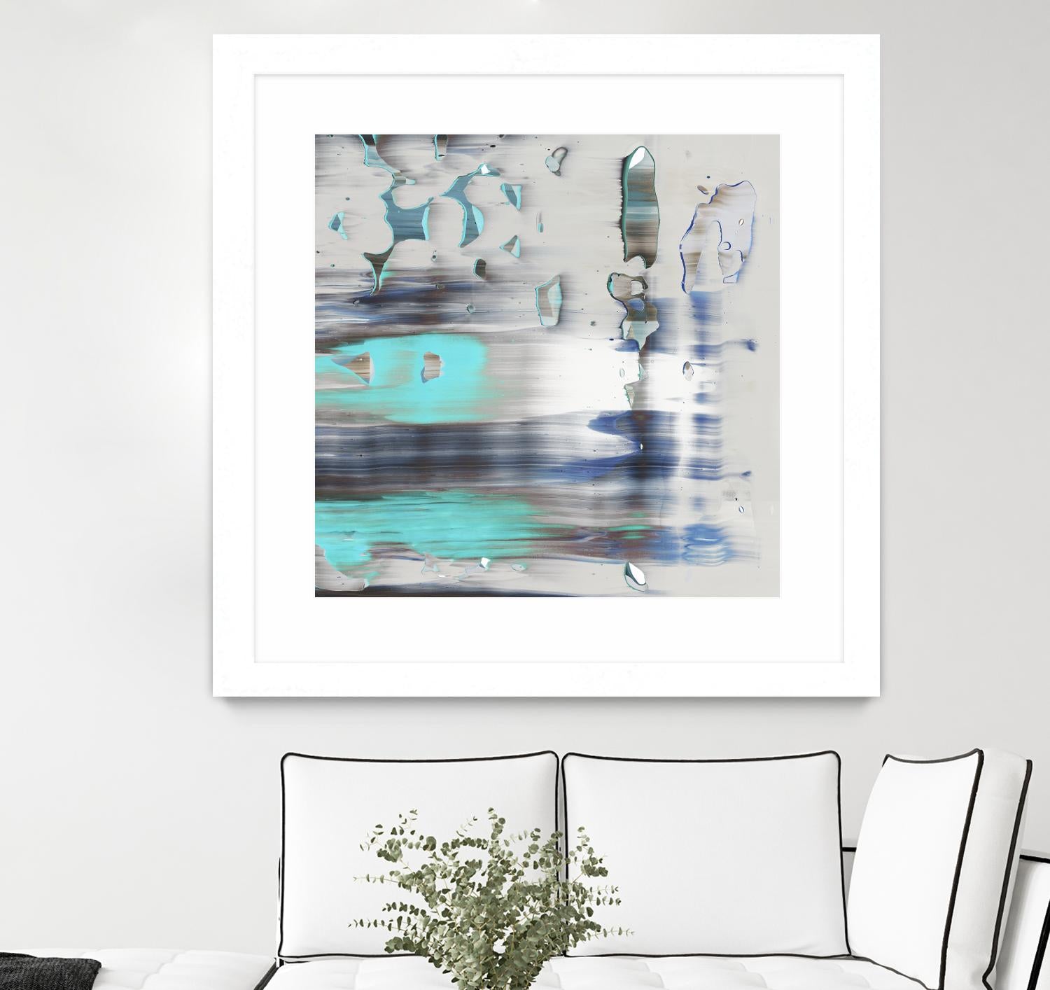 Blue Swim II by PI Studio on GIANT ART - grey abstract