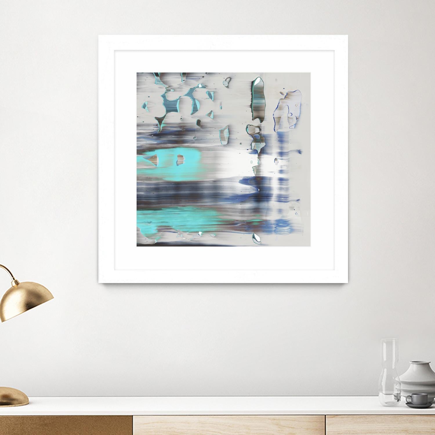 Blue Swim II by PI Studio on GIANT ART - grey abstract