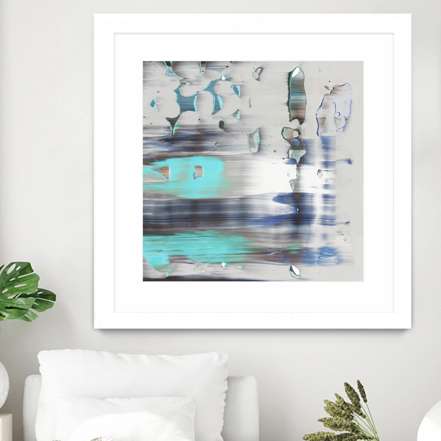 Blue Swim II by PI Studio on GIANT ART - grey abstract