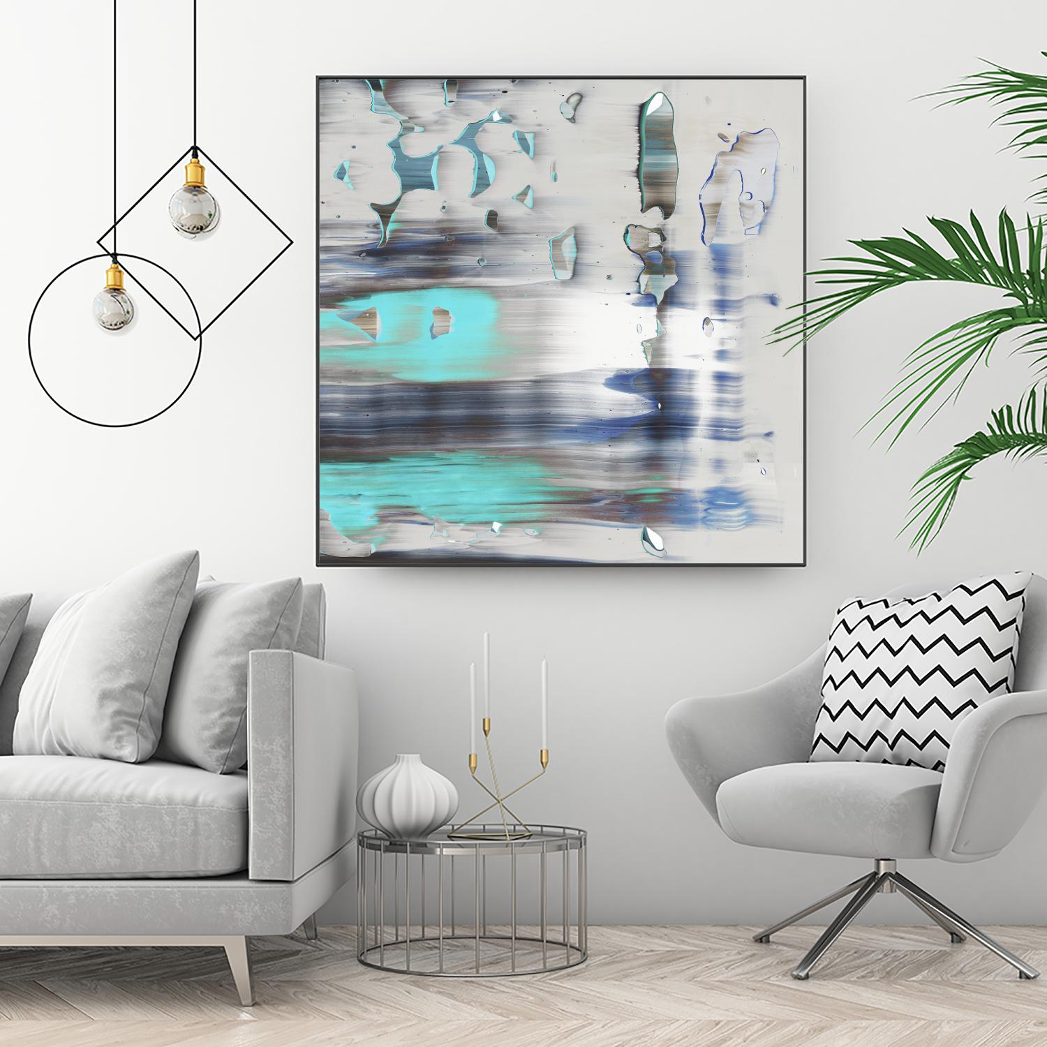 Blue Swim II by PI Studio on GIANT ART - grey abstract